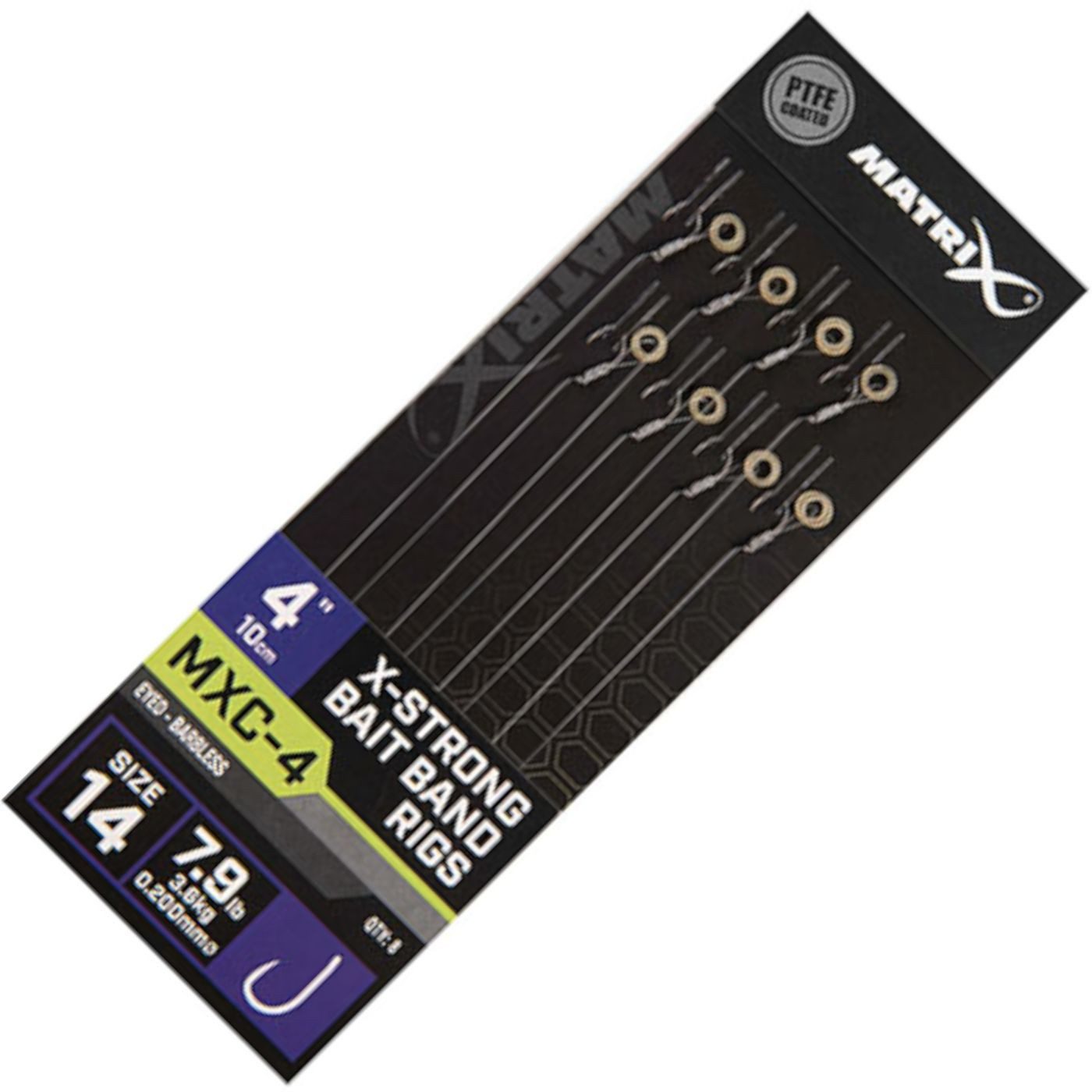 Feederhaken Fox Matrix MXC-4 X-Strong Bait Bands Rigs - 8 Feederrigs