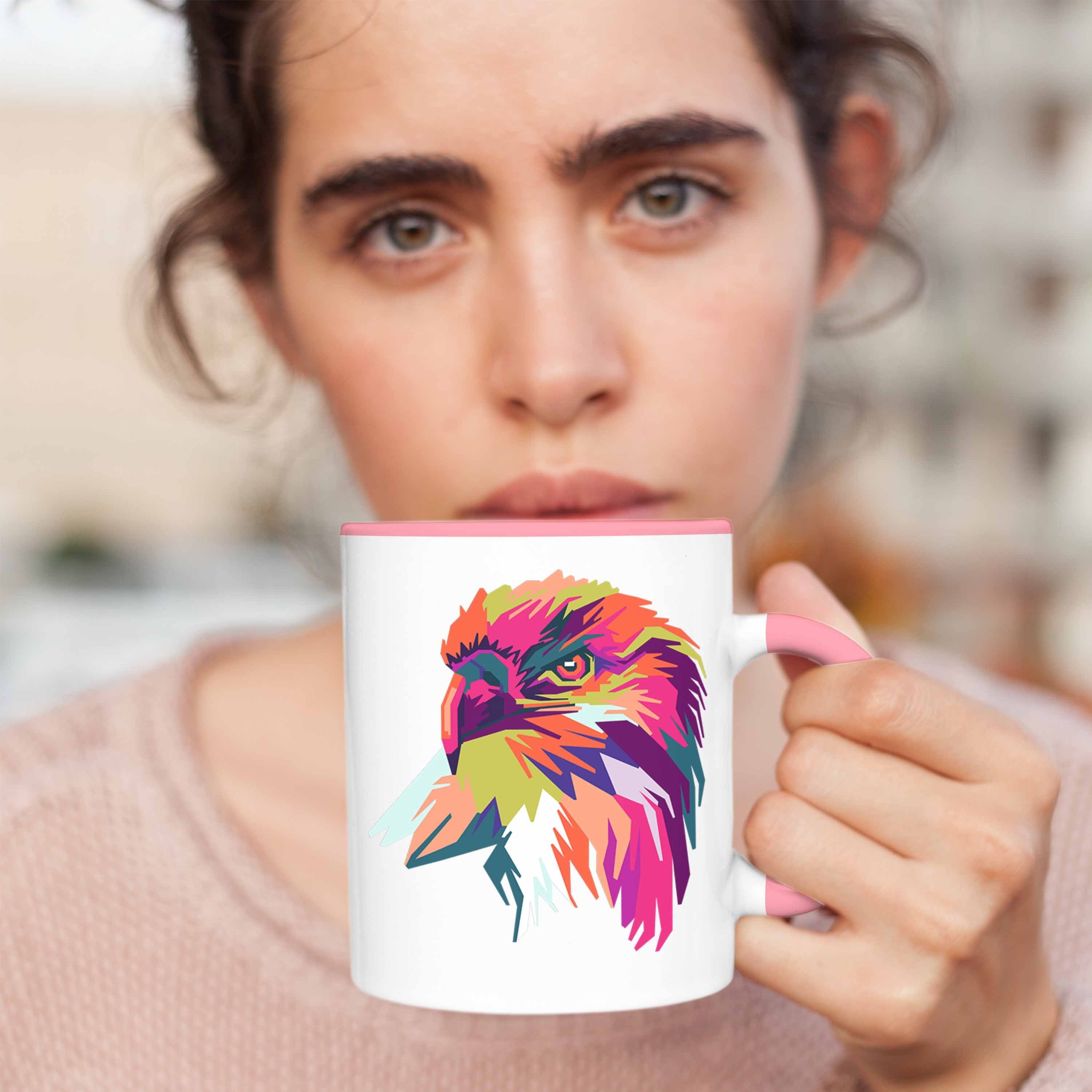Polygon Kaffeetasse Adler-Fans Trendation Trendation - Adler Geschenk Rosa Tasse Tasse