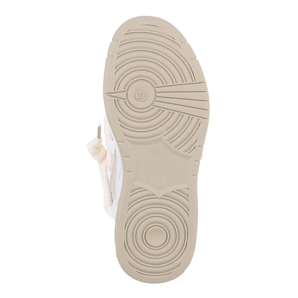 Ital-Design Damen Low-Top Freizeit Sneaker (87284004) Keilabsatz/Wedge Sneakers Low in Beige