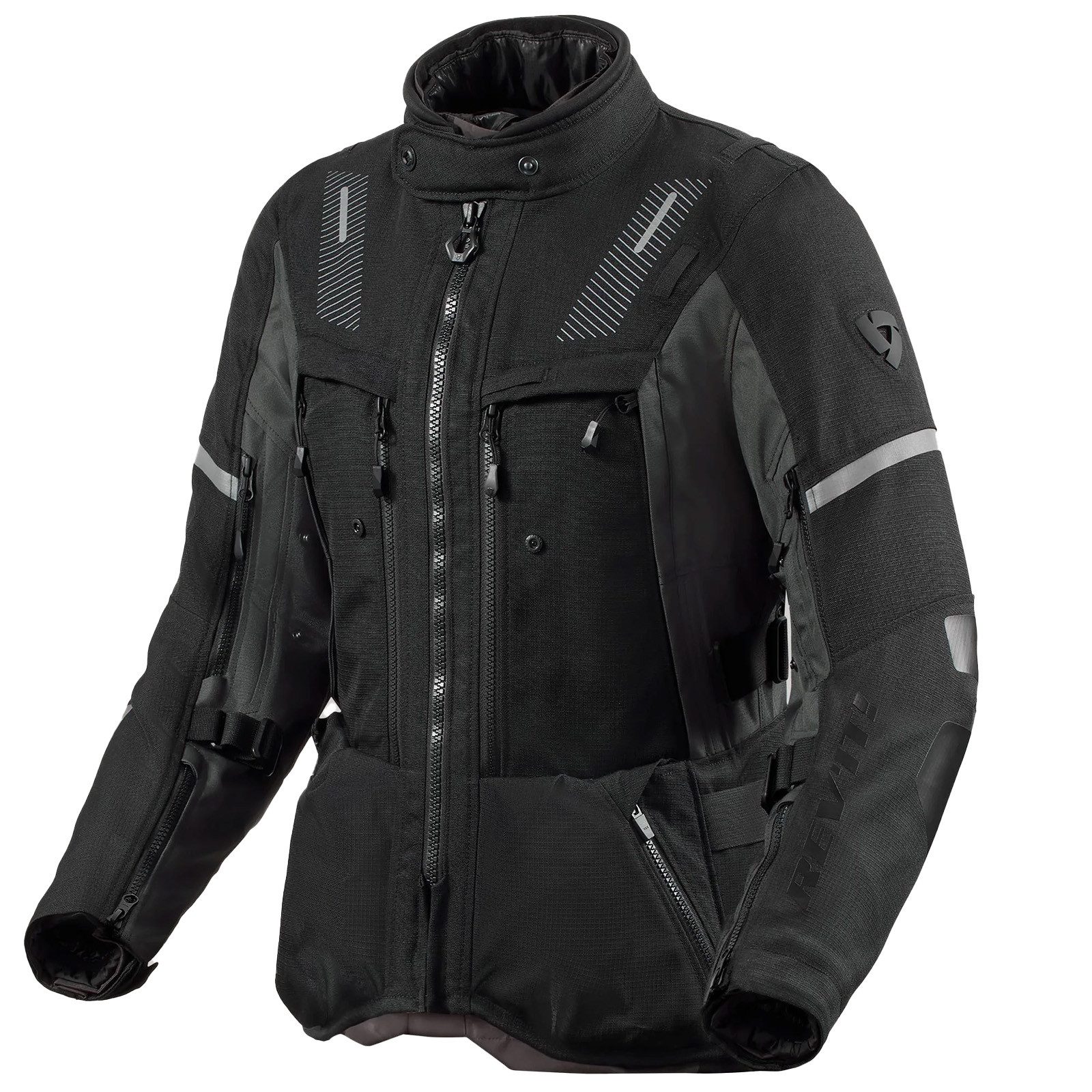 Motorradjacke Revit Sand 5 H2O Textiljacke Schwarz / Anthrazit Damen