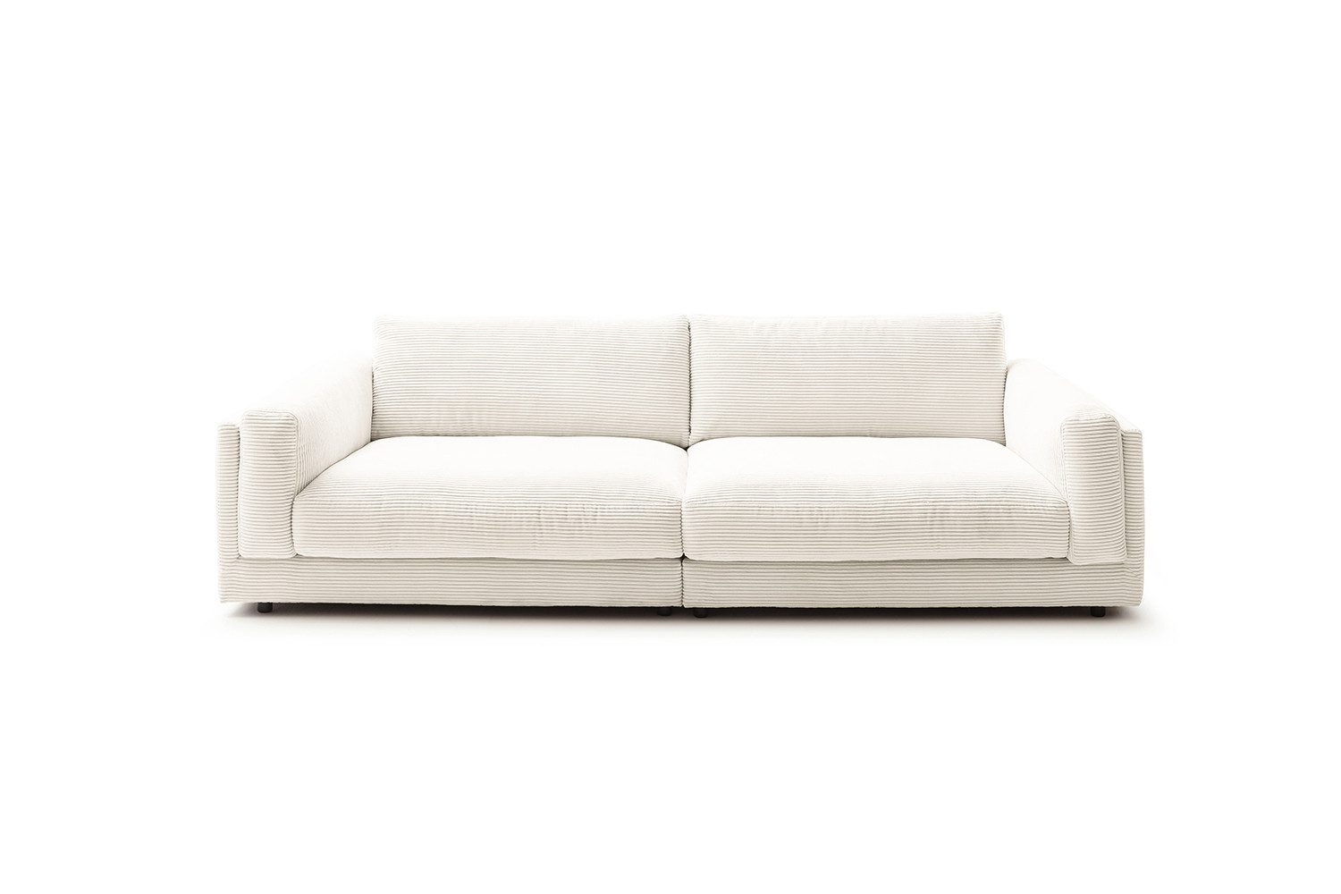KAWOLA Big-Sofa RAINA, Couch Cord oder Leder verschiedene Farben 254x150 cm