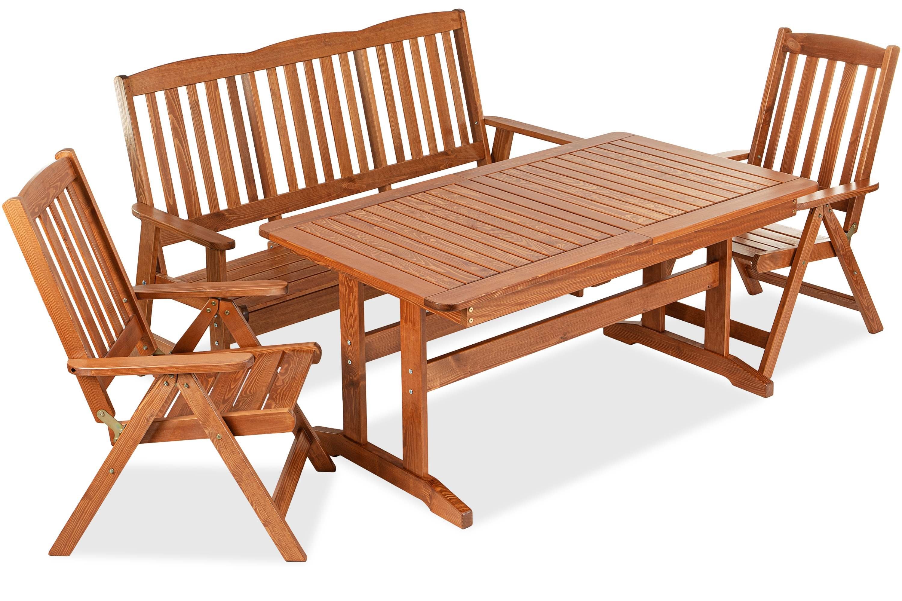 KONSIMO® Garten-Essgruppe ALCES Gartenmöbel-Set aus Massivholz, günstig online kaufen