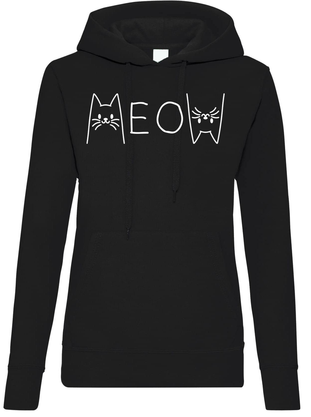 Kapuzenpullover MEOW Damen Hoodie Pullover