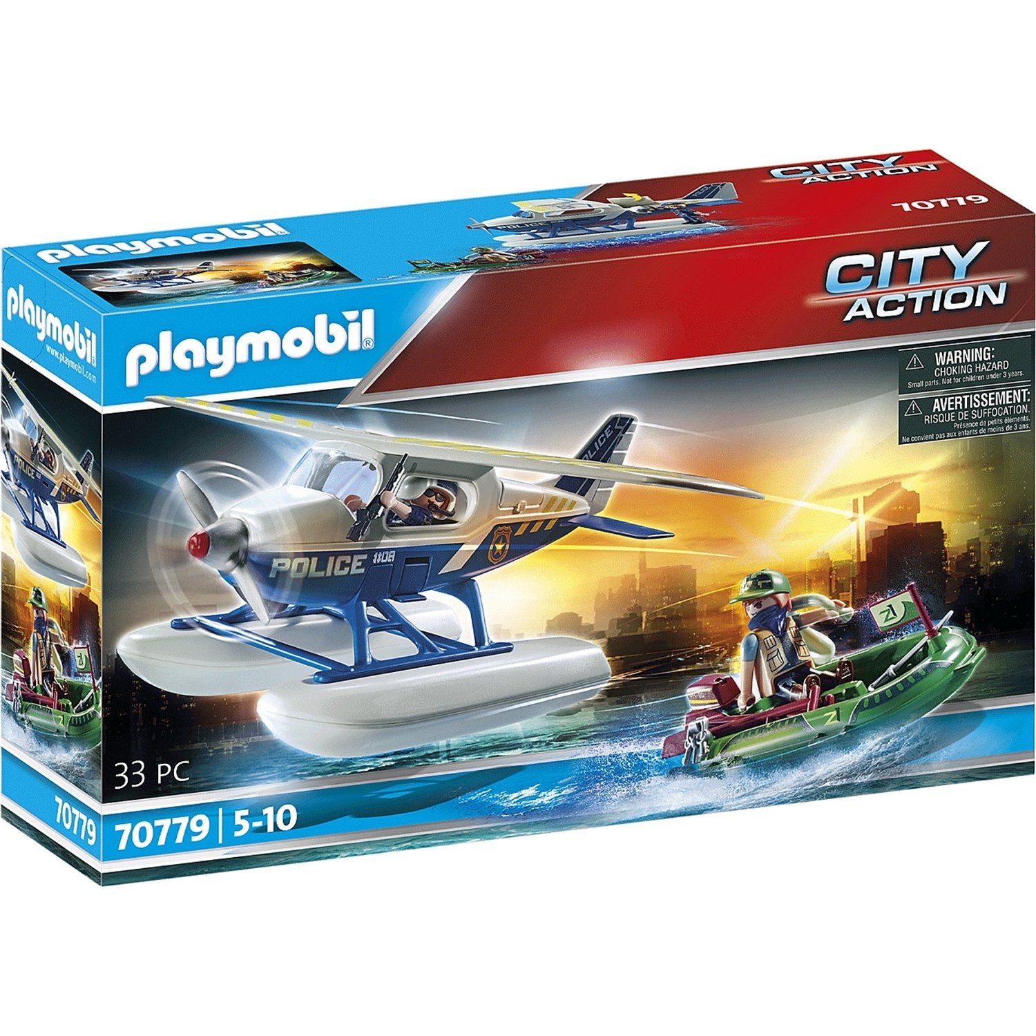 Playmobil® 70779 City Action Polizei-Wasserflugzeug: Konstruktions-Spielset günstig online kaufen