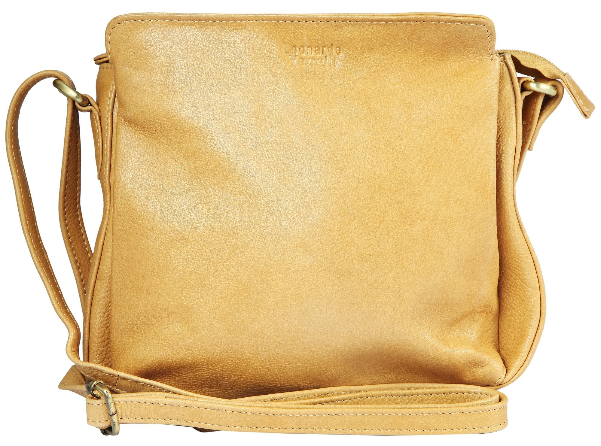 Leonardo Verrelli Umhängetasche Bella Unisextasche Damentasche aus Echtleder Ledertasche