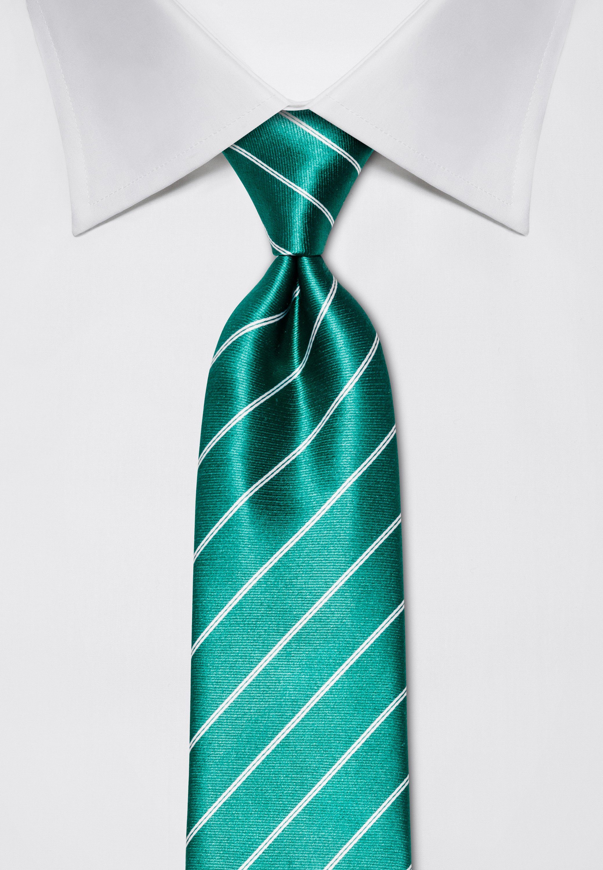 Boretti smaragd Vincenzo gestreift Krawatte