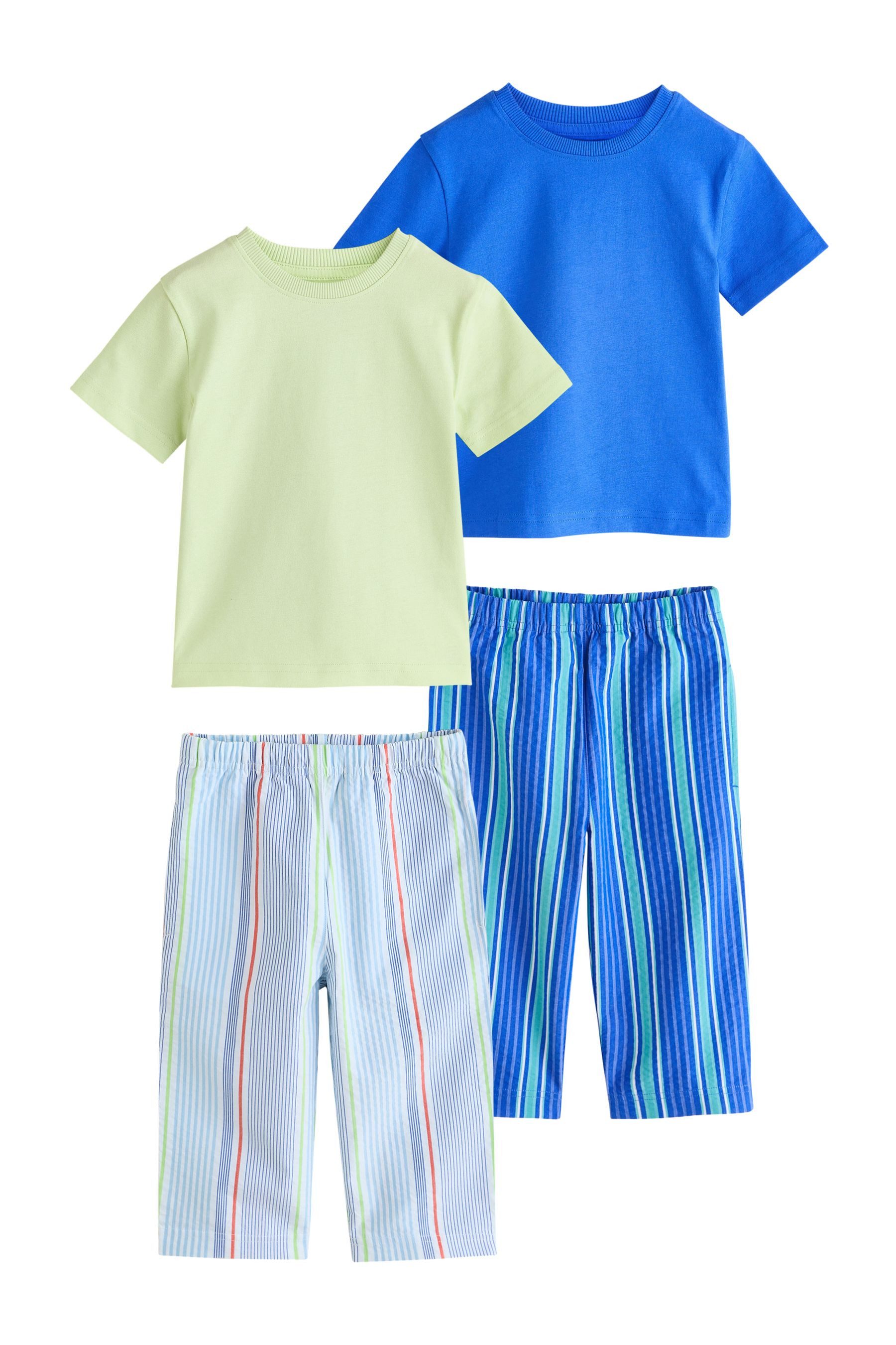 Next Pyjama 2er-Pack Kurzarm-Schlafanzüge mit langer Hose (4 tlg)