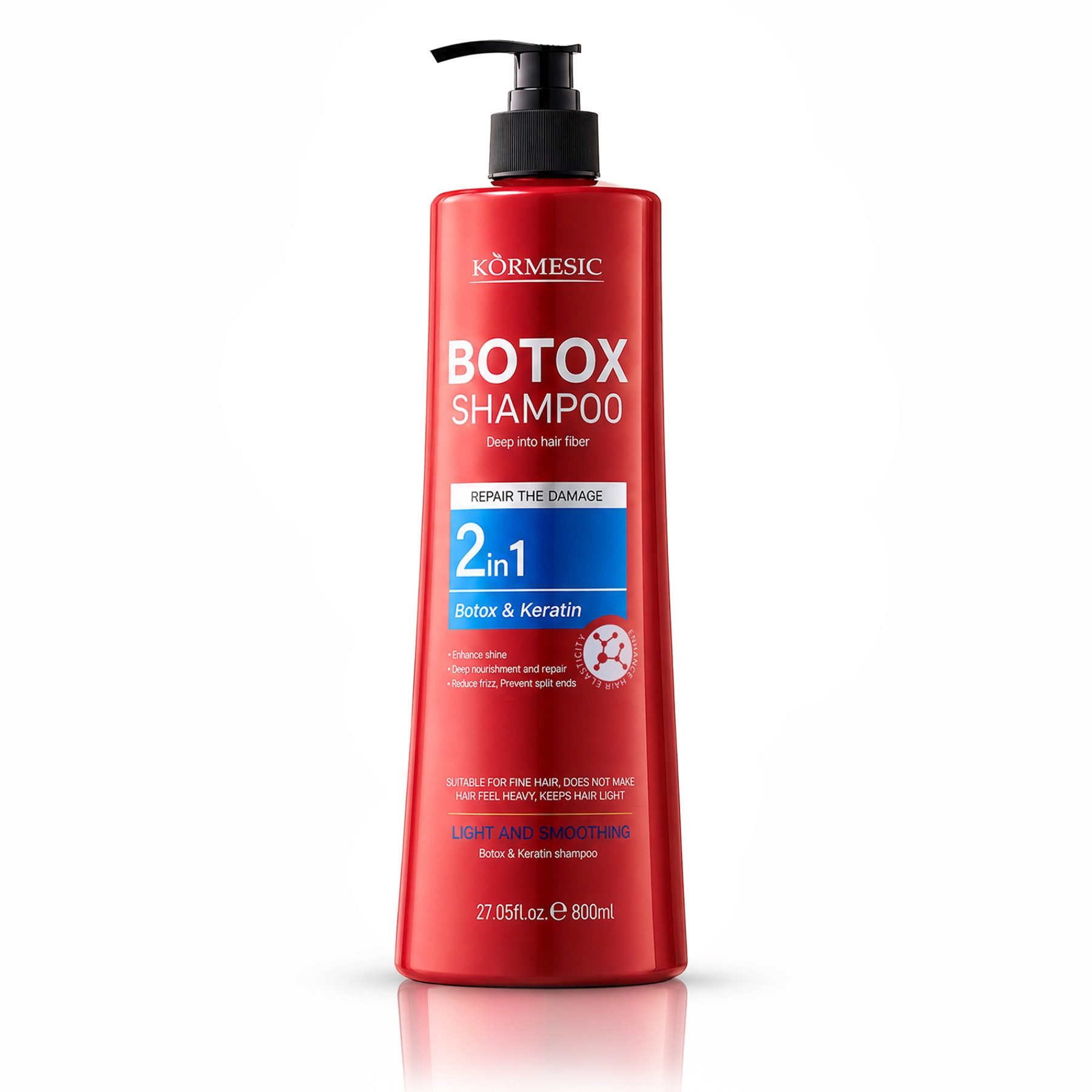 KORMESIC Haarshampoo BTox Keratin Kollagen Haar Shampoo Intensive Repair Anti-Frizz 800ml, 1-tlg., Haarshampoo, Haarpflege, Haarkur, Haarwachstum