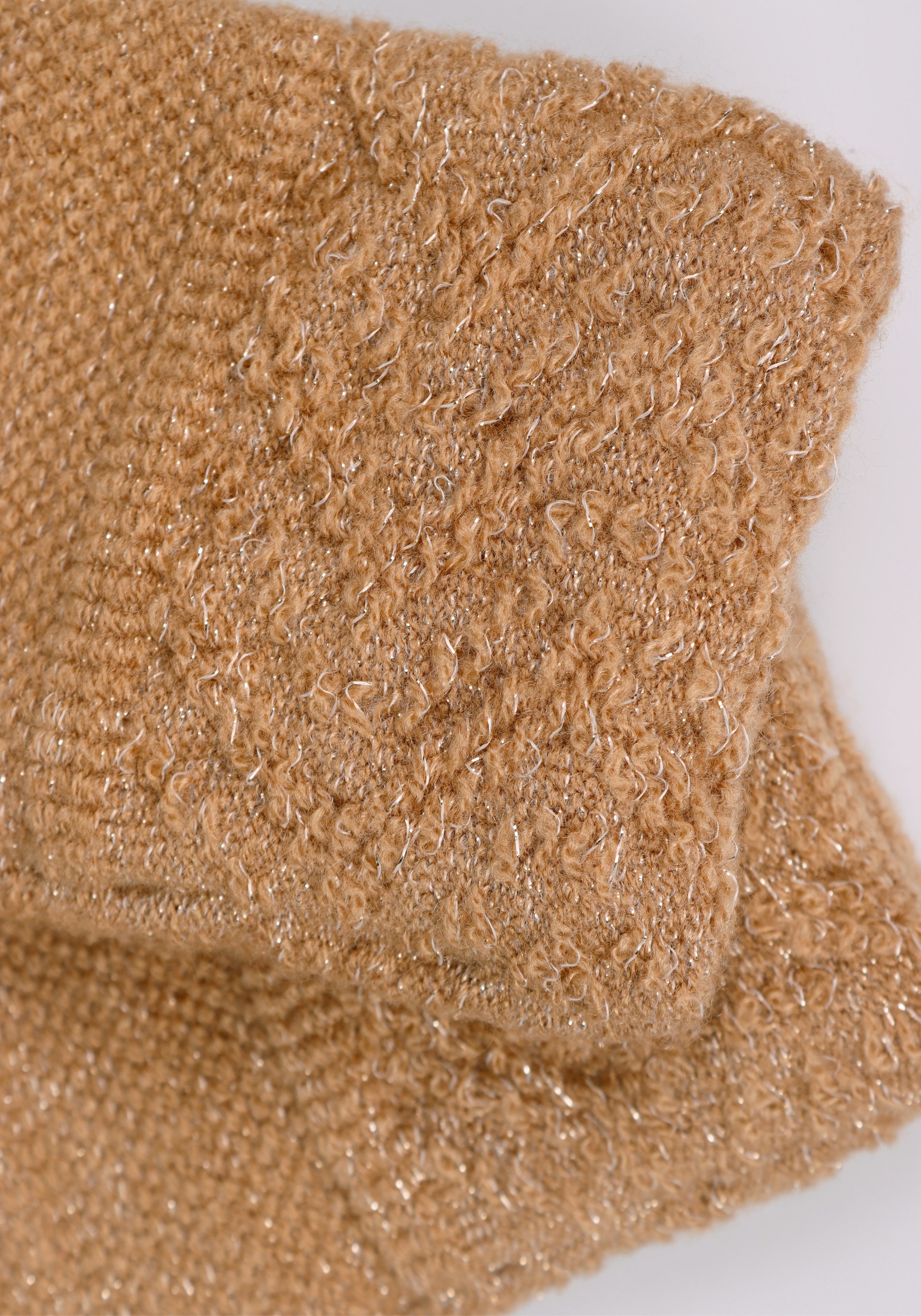 Capelli New York Strickhandschuhe (1 Paar) dezenter Metallic-Schimmer, gemustert, hoch elastisch