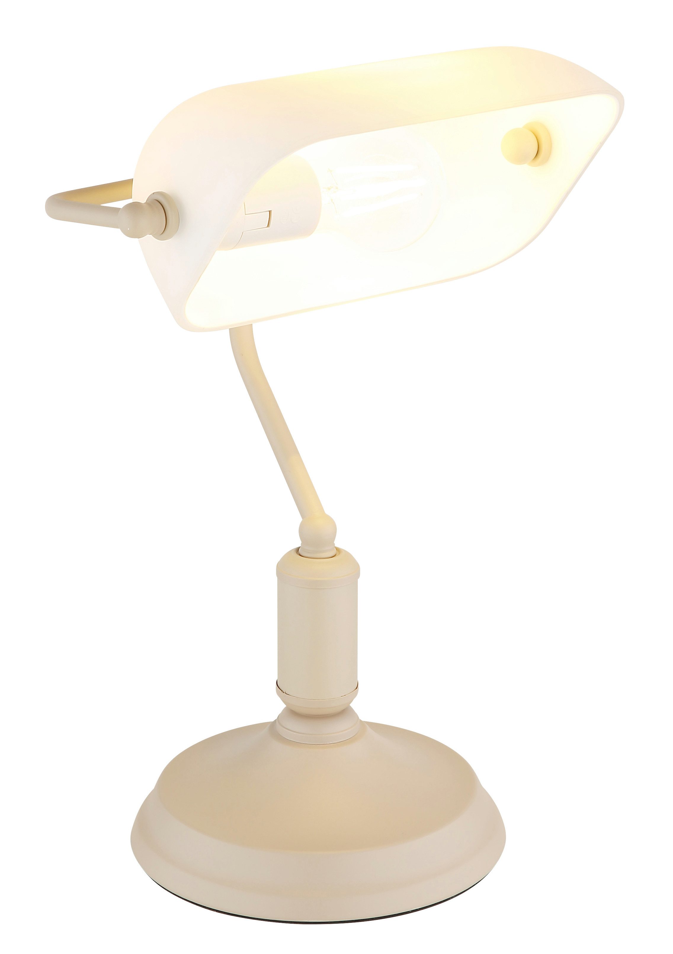 OTTO home Tischleuchte Lirria Bankerslamp, Ein-/Ausschalter, ohne Leuchtmittel, Wippschalter am Kabel, Bankerlampe, beige, Vintage – Bild 4 von 5