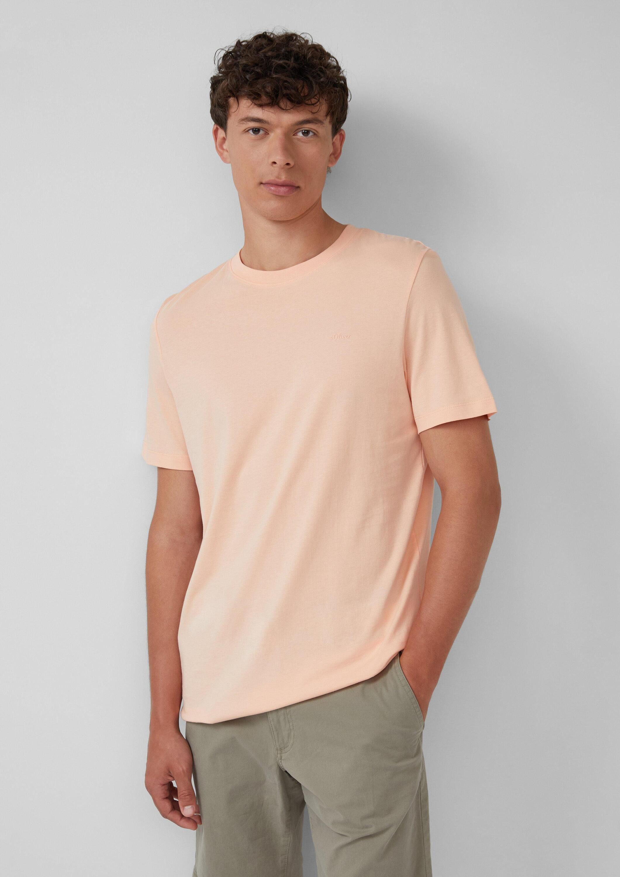s.Oliver Kurzarmshirt T-Shirt Baumwoll-T-Shirt mit Logo-Print günstig online kaufen