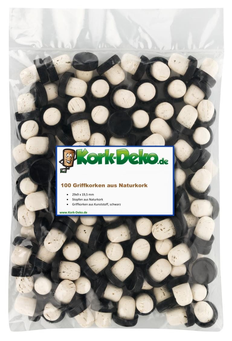 Flaschenverschluss Flaschenverschluss Griffkorken aus 100% Naturkork mit Kunststoffgriff