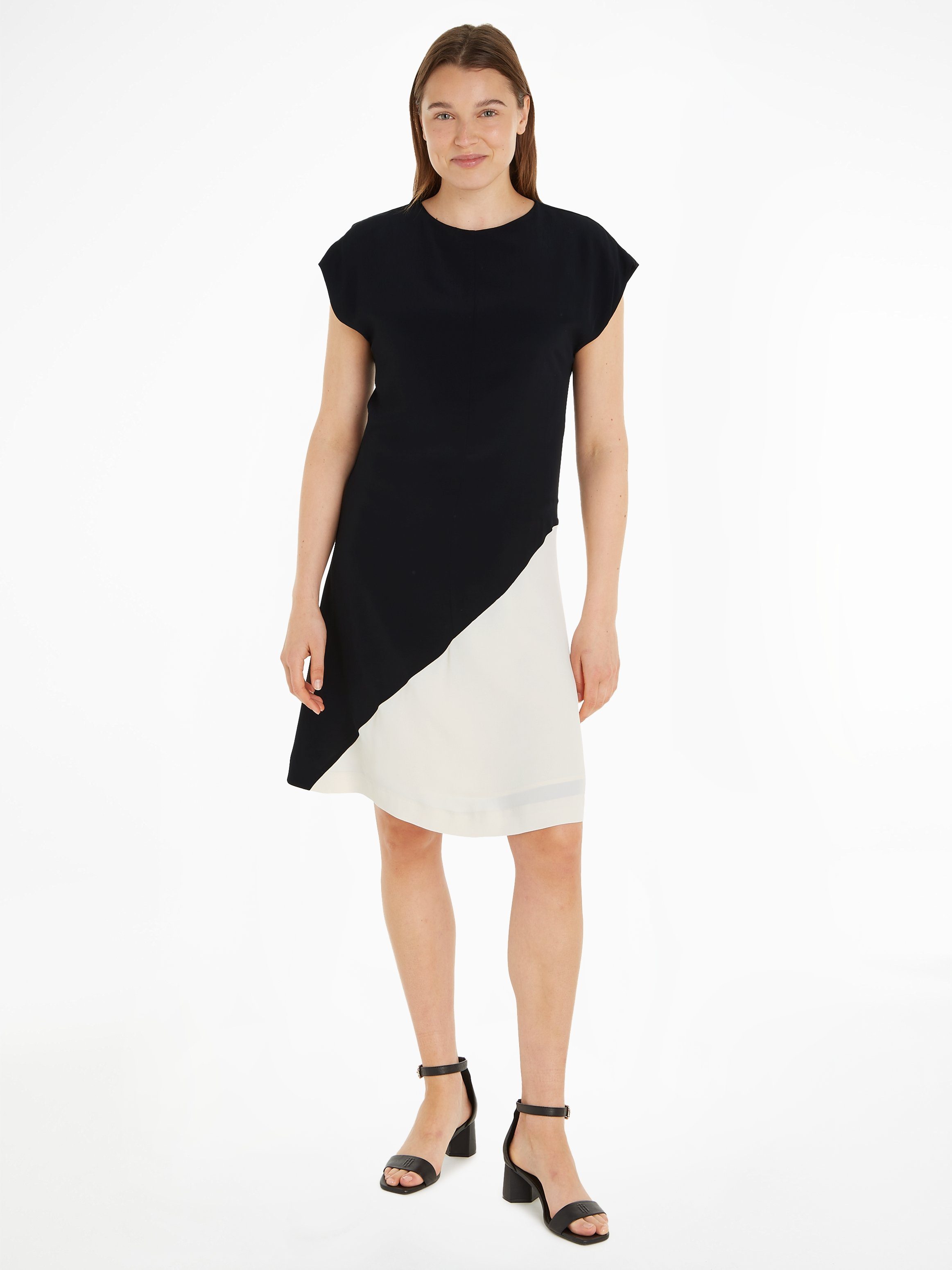 Blusenkleid VISCOSE BLOCKED KNEE DRESS