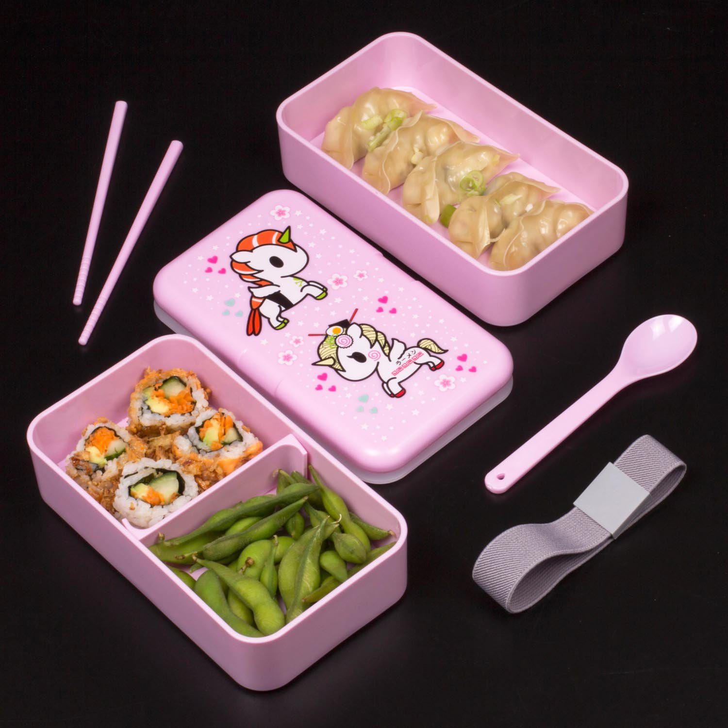 Bento Box, Kunststoff, inkl. tokidoki - Up Lunchbox Thumbs Besteck