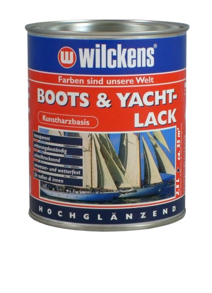Wilckens Farben Lack Wilckens 2,5 Liter Boots & Yachtlack, Farblos Hoch