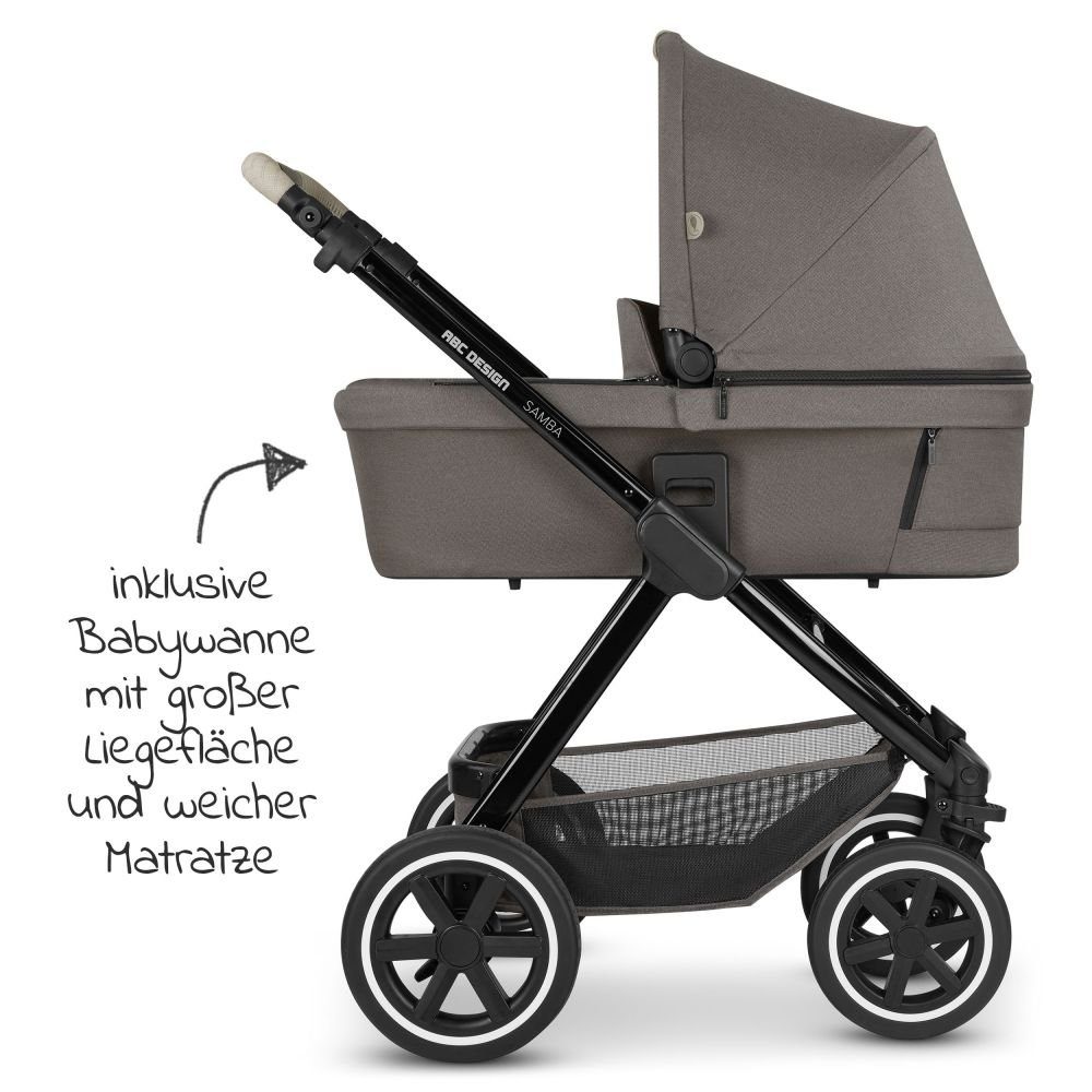 Regenschutz, Edition Herb, Sportsitz, Kinderwagen - Babywanne, (7-tlg), - Samba mit Design 2in1 Buggy Kombi-Kinderwagen Zubehör Diamond ABC