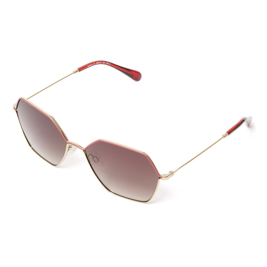 Bonizetti Sonnenbrille (bruchsichere Gläser, sechseckig, 80er Jahre, 1-St)