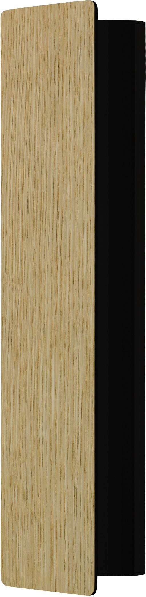 EGLO Deckenleuchte ZUBIALDE, LED Stahl, aus braun in Warmweiß fest Holz 12W und - schwarz - Deckenleuchte Warmweiß, integriert