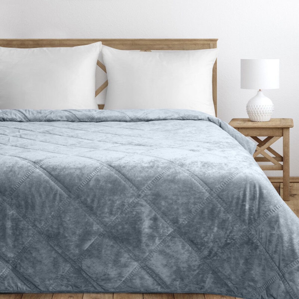 Eurofirany Bettüberwurf Flauschige Samt Tagesdecke 220x240cm, gesteppt, mit günstig online kaufen