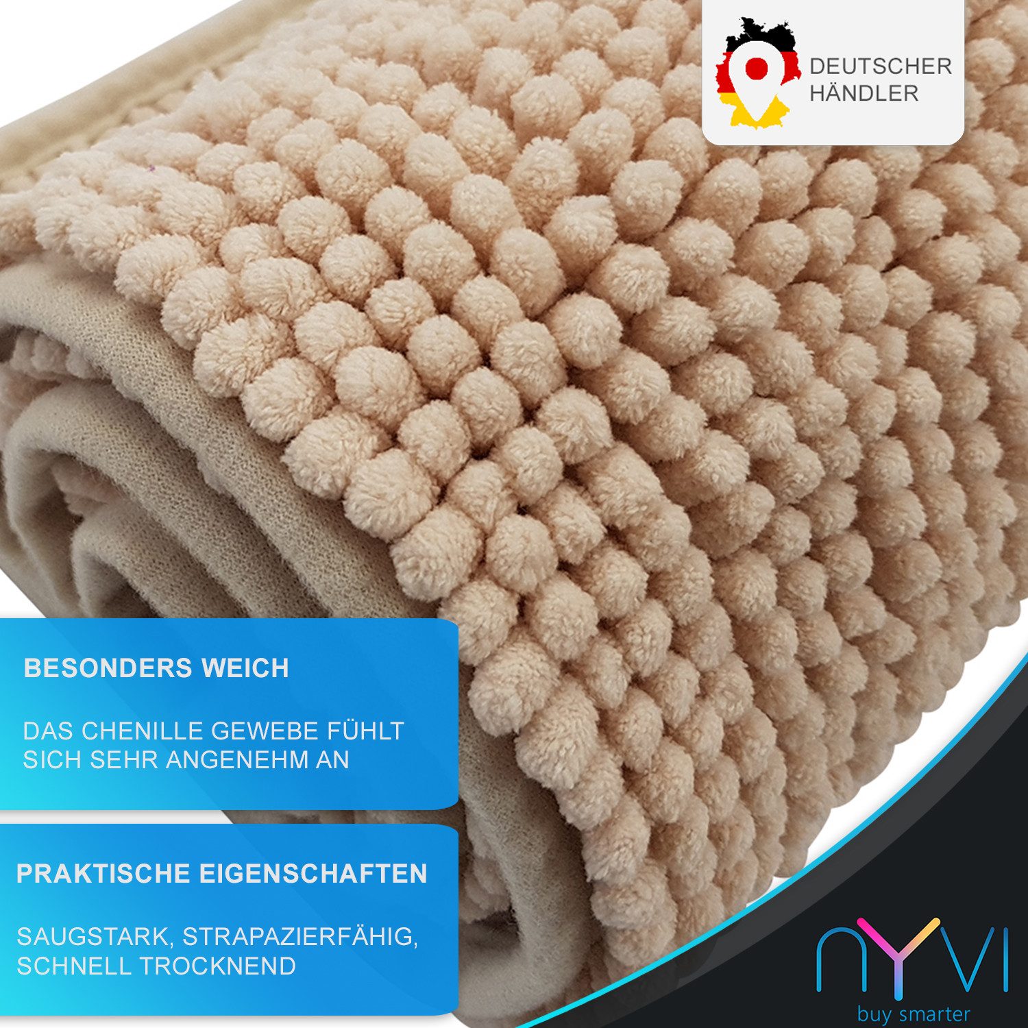 NYVI Badematte WC Vorleger NYVISpa Chenille günstig online kaufen