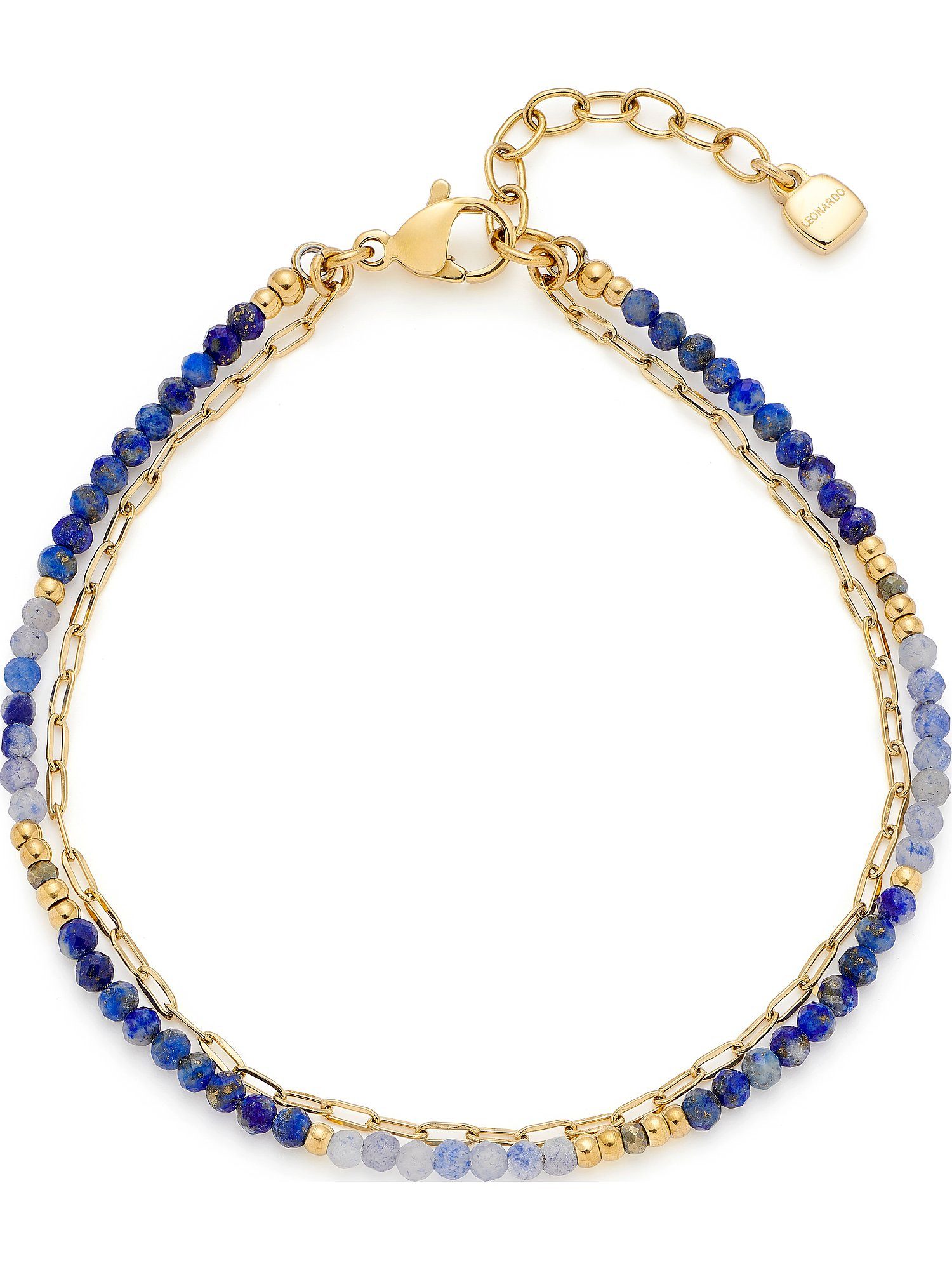 Edelstahlarmband Leonardo Damen-Armband Edelstahl Lapislazuli