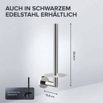 ovimar Toiletten-Ersatzrollenhalter Skodsbol (1-St), aus Edelstahl in Silber zur Zum Bohren