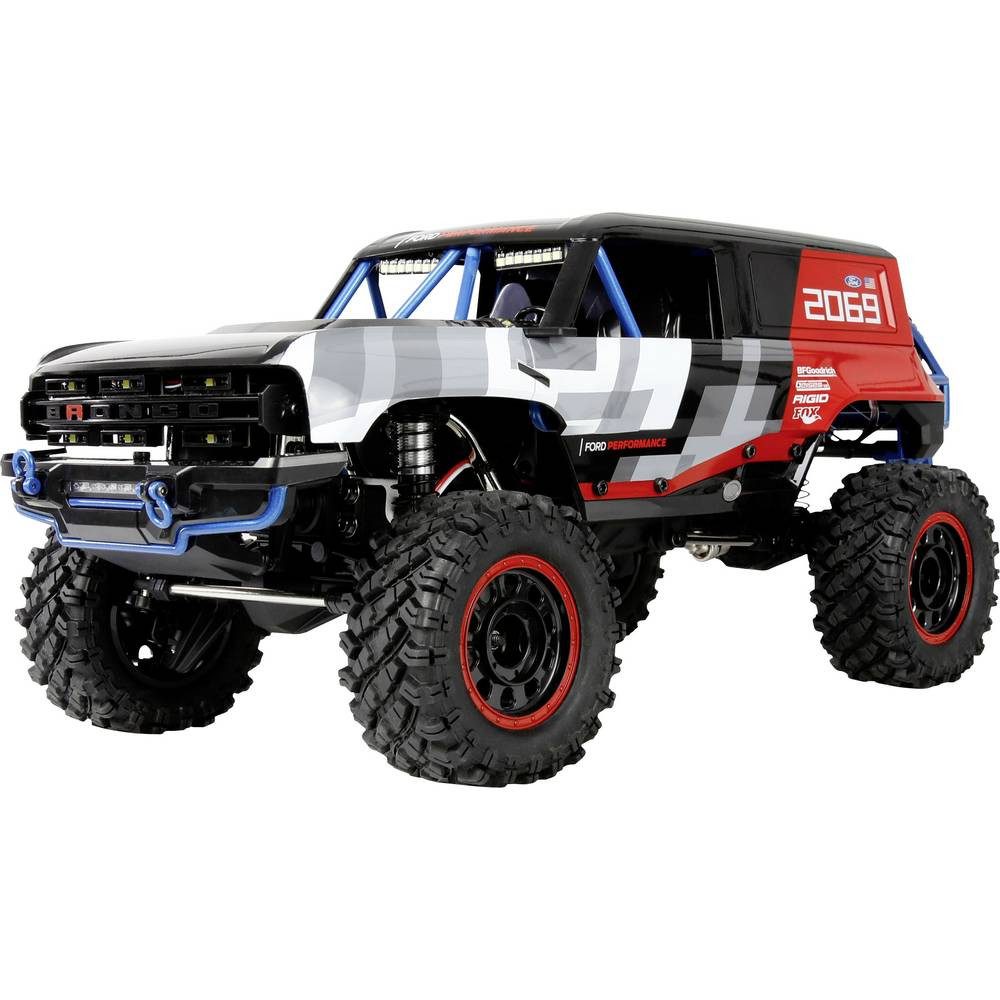 Amewi RC-Auto Hyper GO Ford Bronco Baja 1000 Brushless 1:12 RC Modellauto Elektro, inkl. Akku und Ladekabel, mit Lichteffekt
