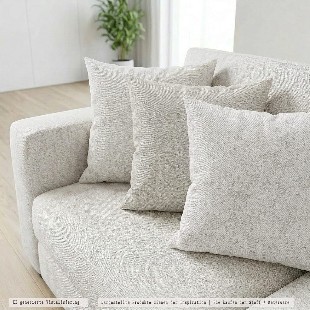 novely® Stoff KAMEN Abverkauf, Melange Polsterstoff Schimmer Möbelstoff 1 lfm, Strapazierfähig, Kuschelweich, Meterware, 1lfm – Bild 5 von 5
