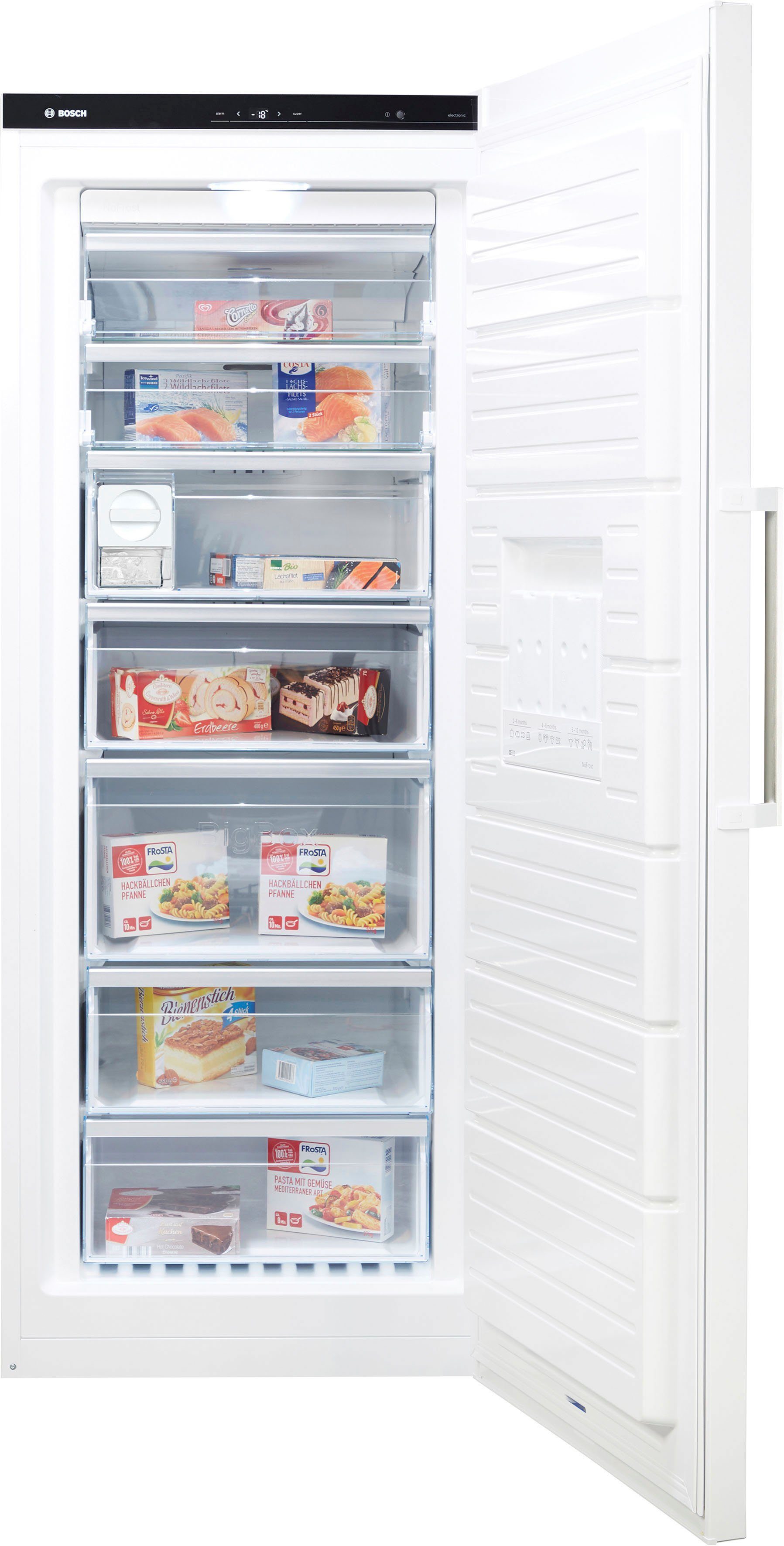 BOSCH Gefrierschrank Serie 6 GSN54AWCV, 176 cm hoch, 70 cm breit, No Frost und hohe Flexibilität dank variabler Schubladen