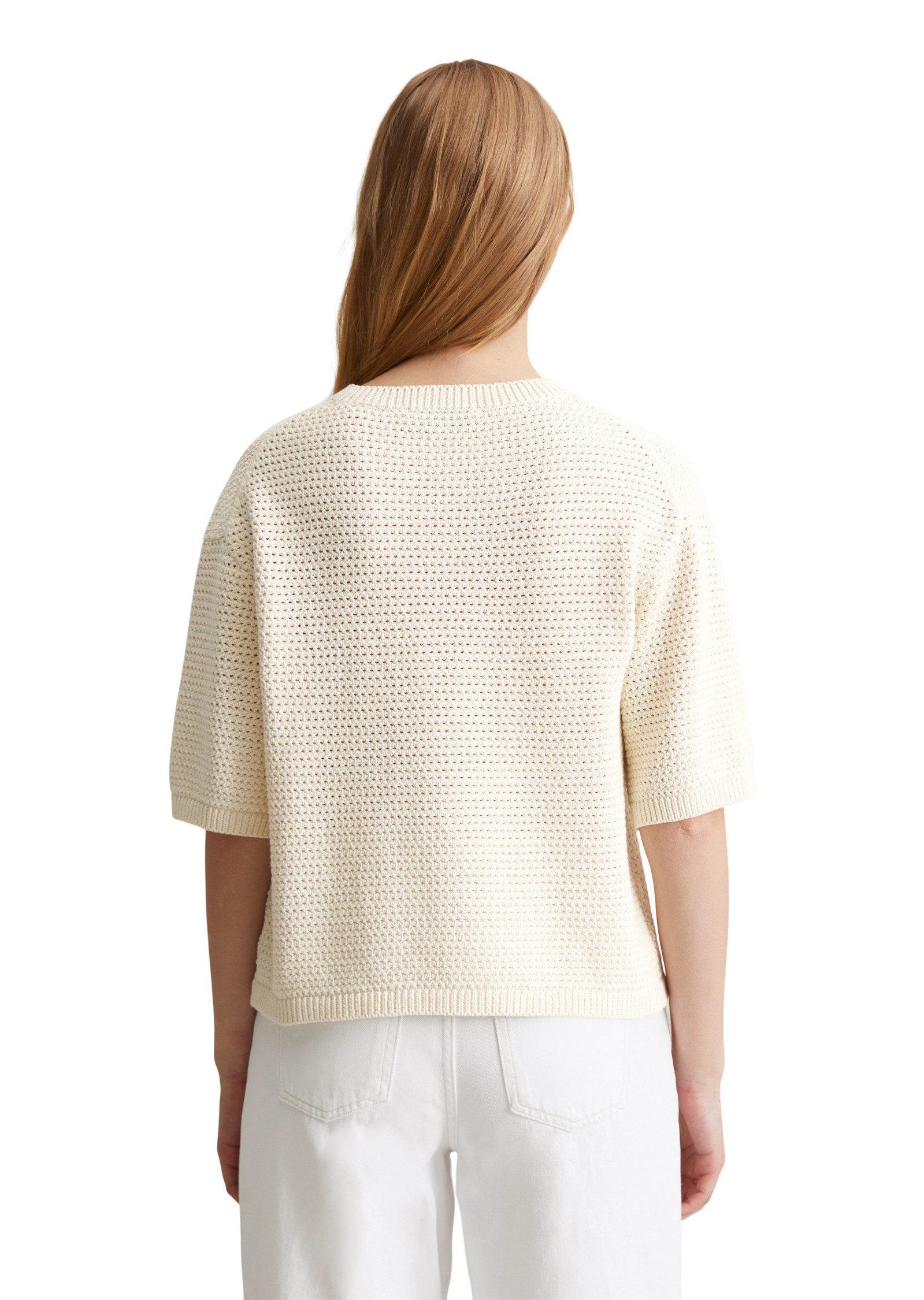 Marc O'Polo DENIM Strickpullover In Häkel-Optik günstig online kaufen