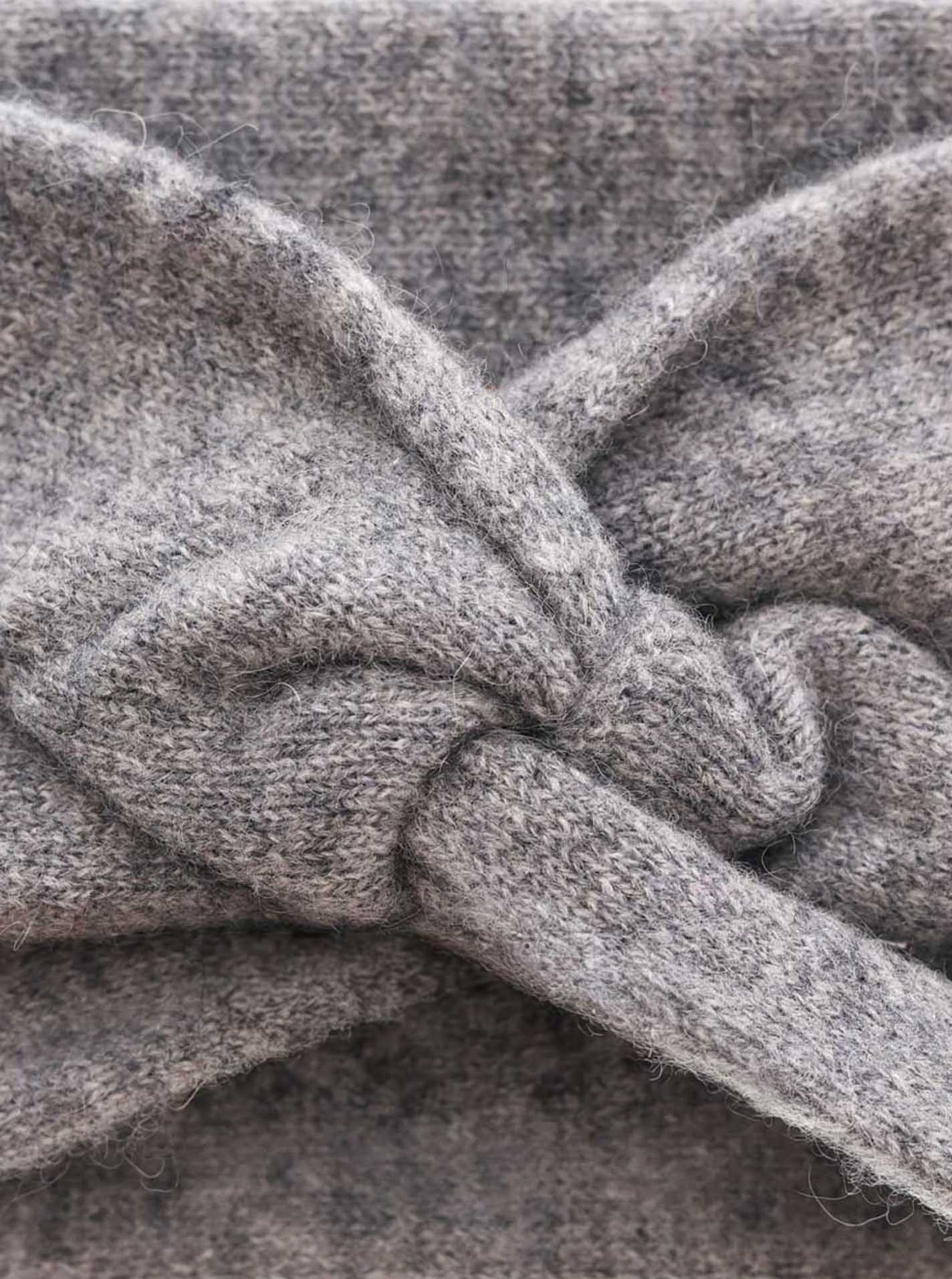 Zwillingsherz Stirnband "Classic" Knoten vorn, Cashmere, Feinstrick günstig online kaufen