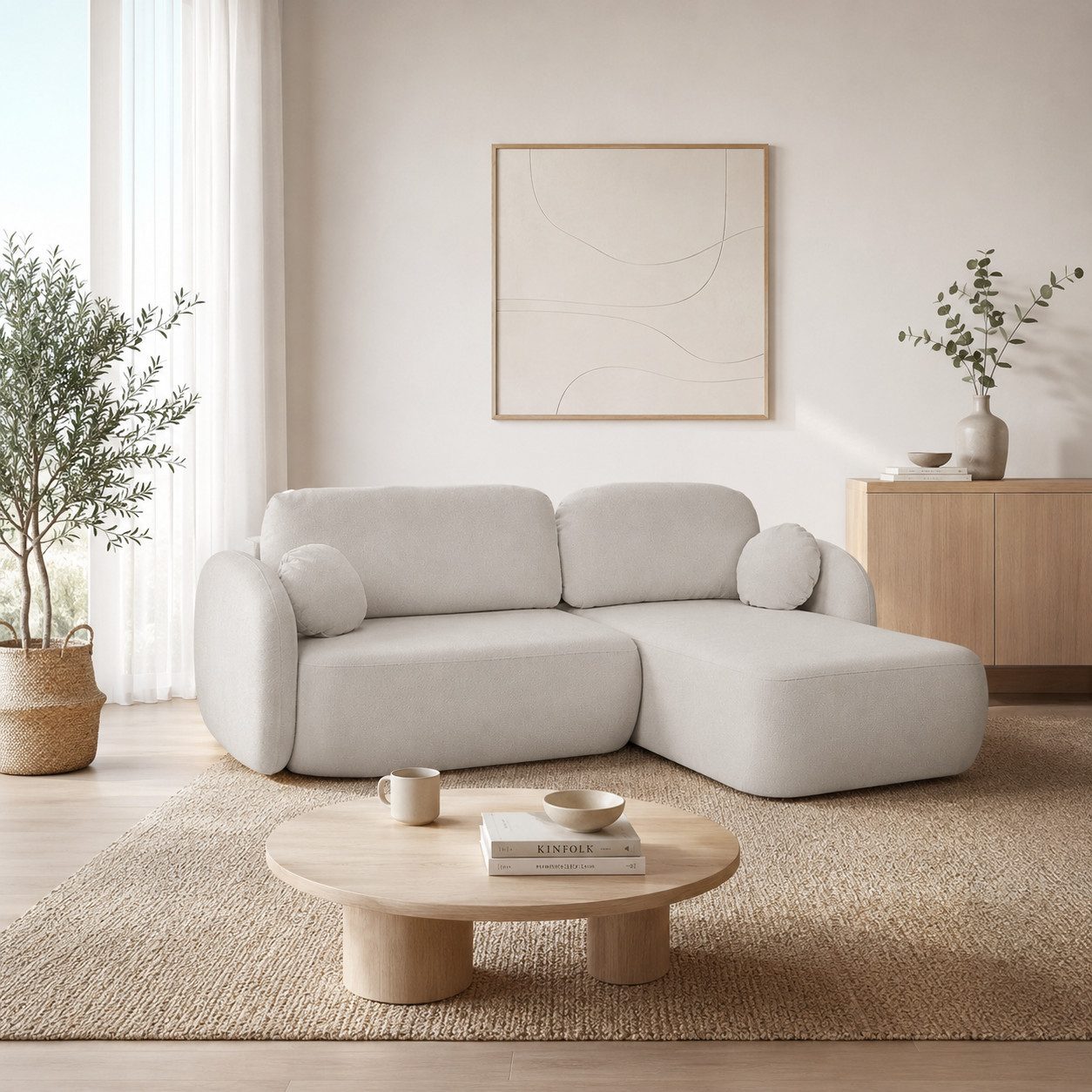 Goldstoff Ecksofa "OLIO" L Form mit Schlaffunktion Bettkasten Couch Modern, Wohnlandschaft Sofa Eckcouch mit Bettfunktion Stauraum Design 1 Teile, Ecksofa mit Relaxfunktion Schlafsofa Couch mit Stauraum Modern