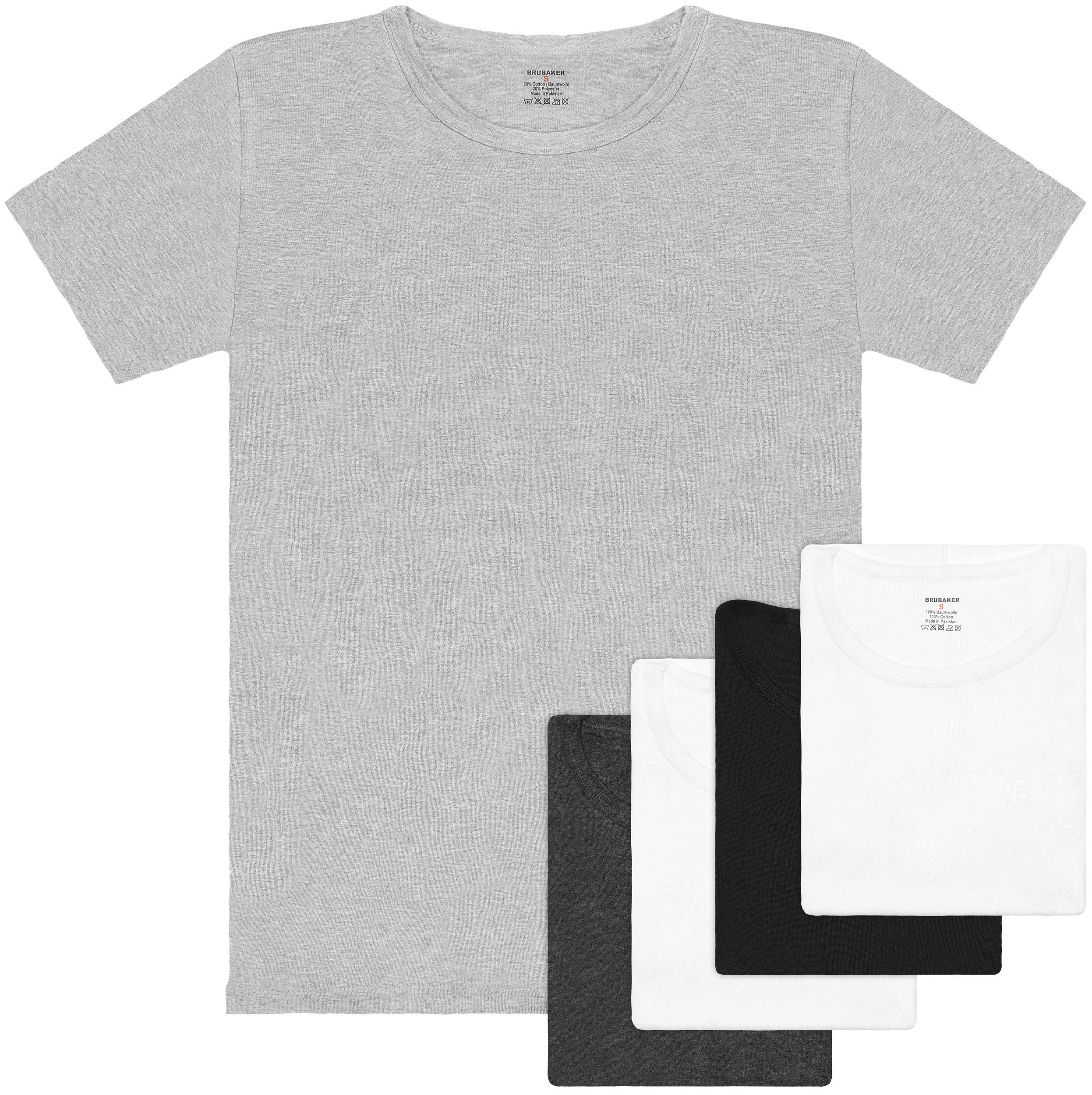 BRUBAKER Unterziehshirt Herren Unterhemd mit Rundhals günstig online kaufen