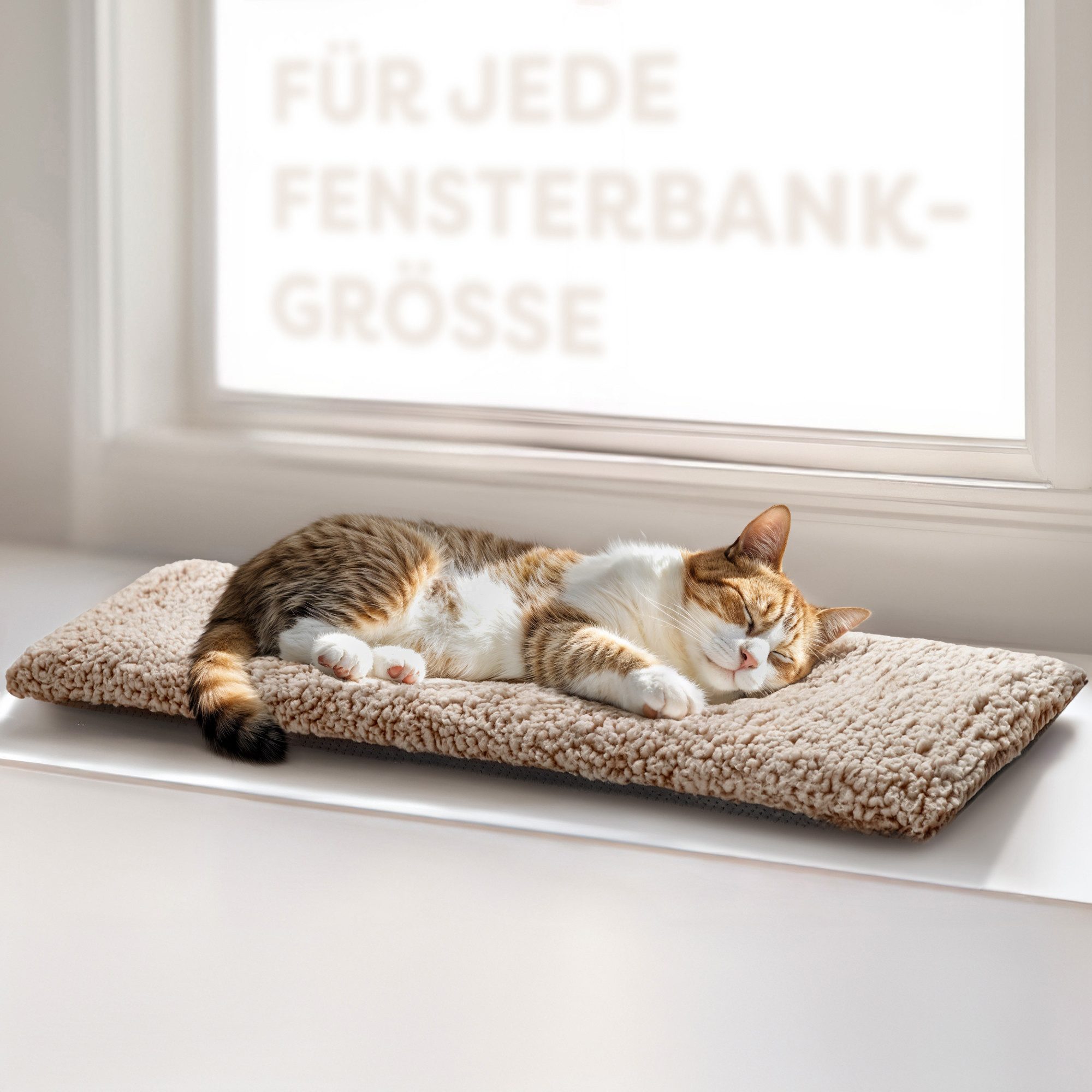 Knupis Tierdecke für Katzen - 90x28cm - Selbstwärmende Fensterbrett Fensterbankauflage, Geschenk für Katzenliebhaber – Selbstheizende Haustierdecke Wärmedecke