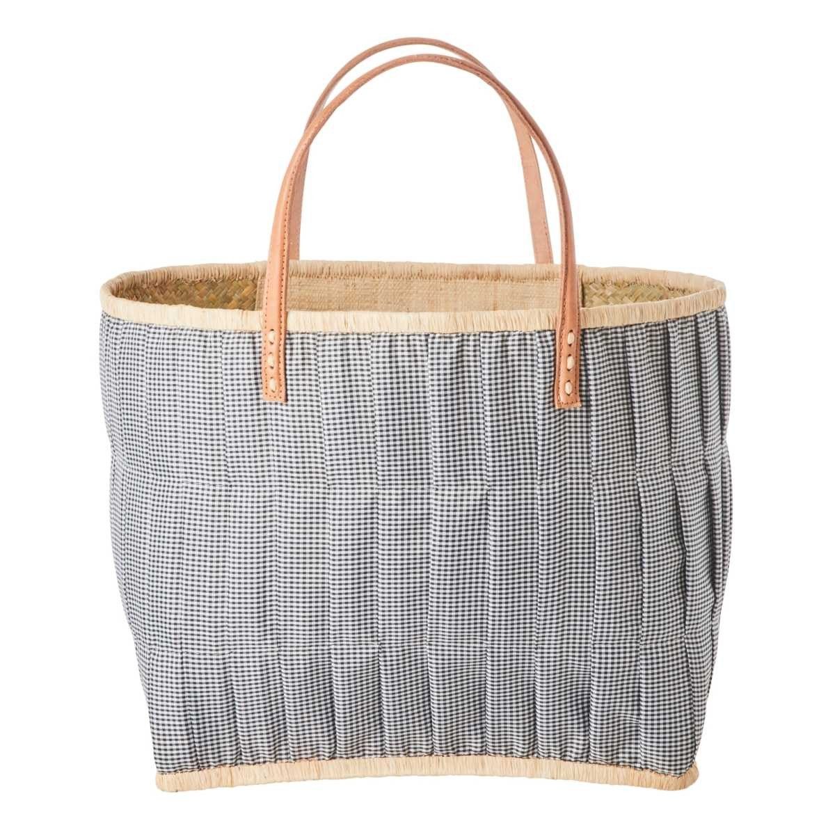 rice Einkaufsshopper Raffia SHOPPER Schwarz L günstig online kaufen