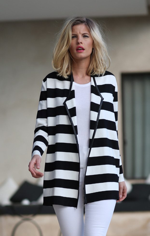 Passioni Cardigan Offener Cardigan mit breiten Streifen-Design günstig online kaufen