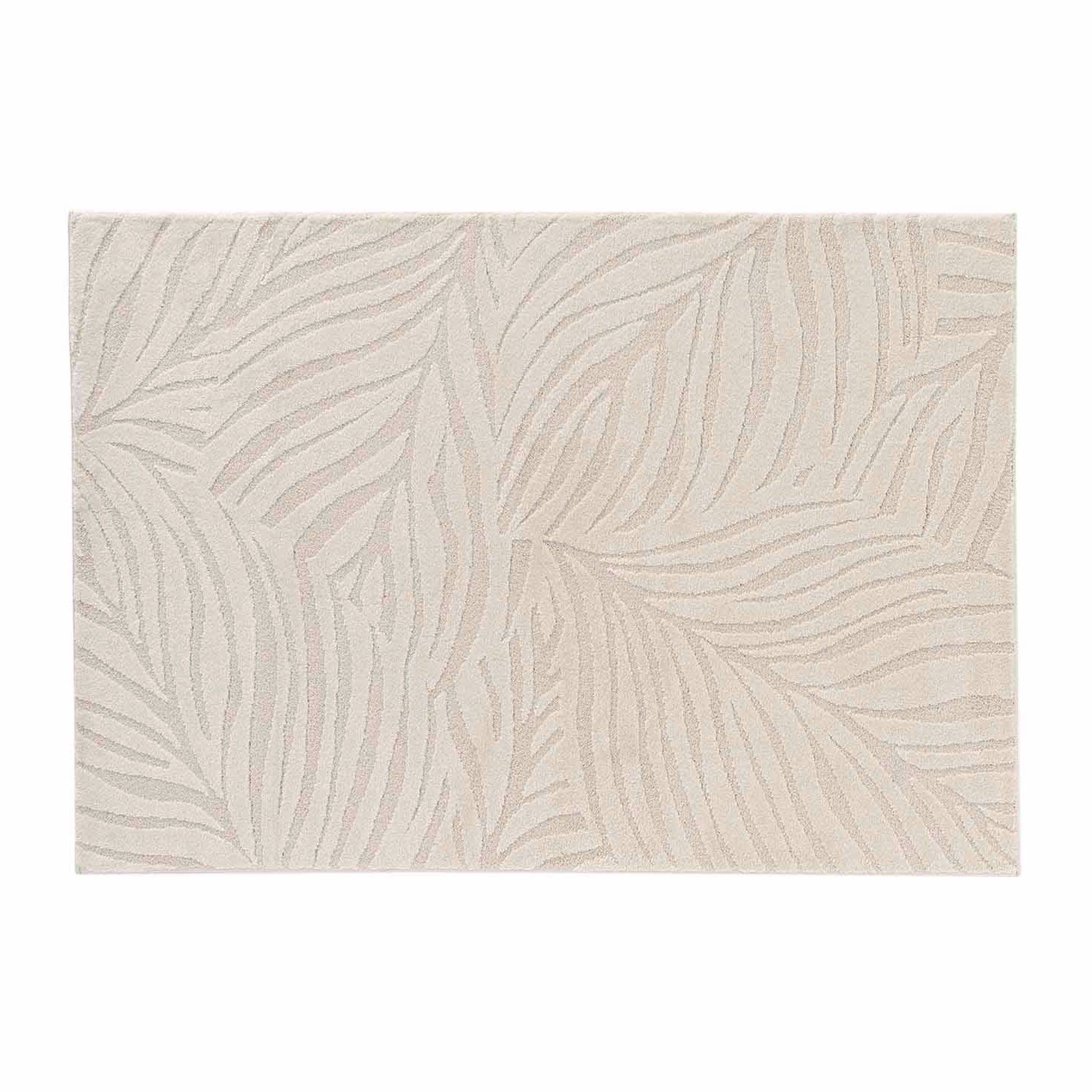 Douceur d'intérieur Teppich Teppich für Wohnzimmer ANKARA, beige, Blätter-Muster, Höhe: 120 mm