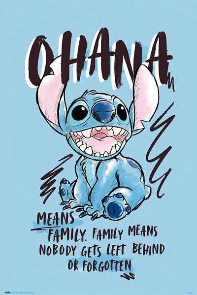 Grupo Erik Poster Stitch Poster Disney Means Family.. 61 x 91,5 cm