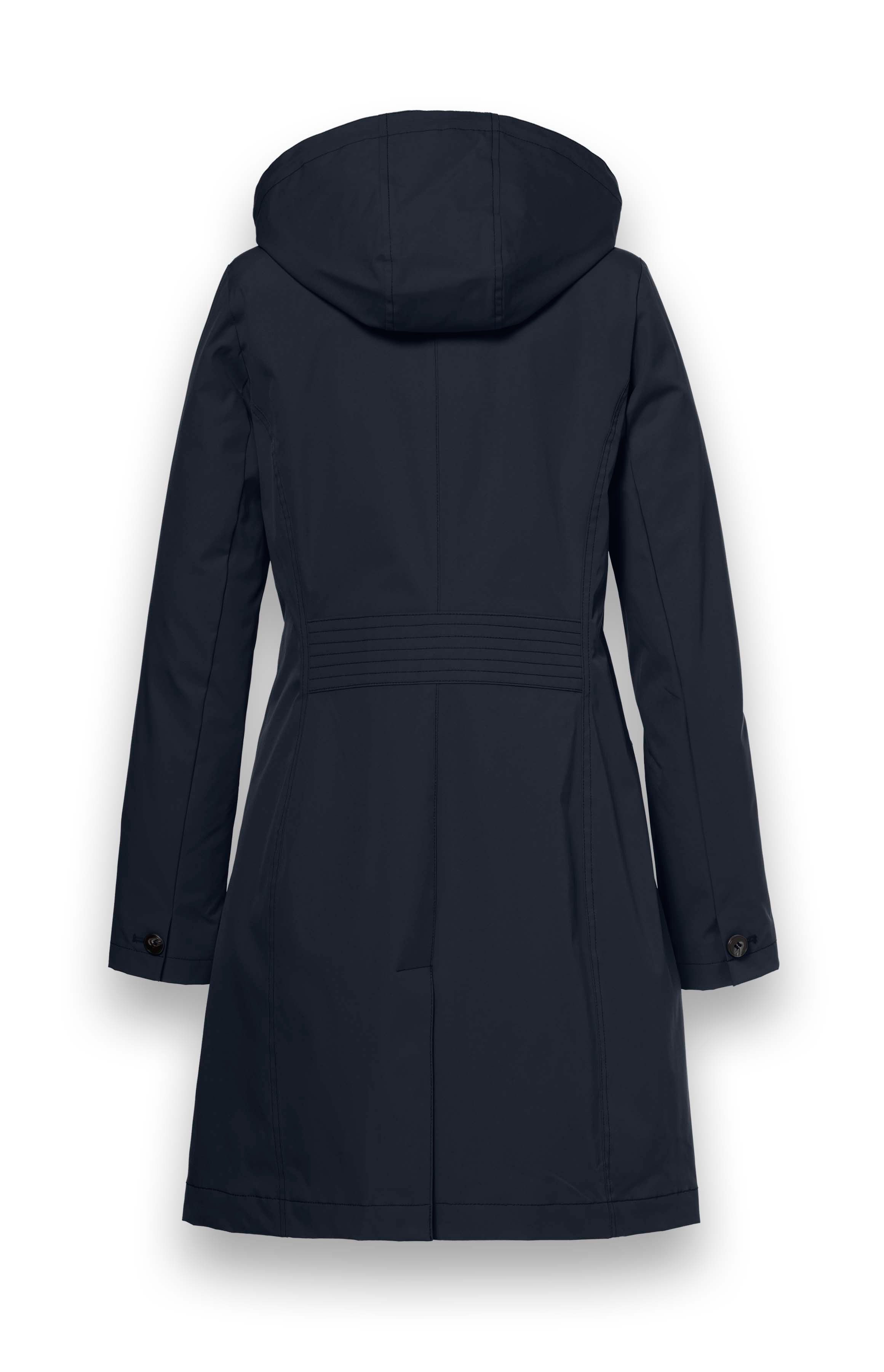 District Funktionsjacke Übergangsjacke (Parka) Lotus mit Kapuze navyblau Damen