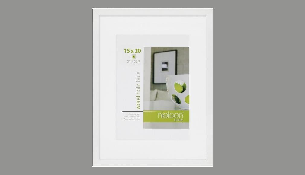 nielsen Bilderrahmen Holzrahmen Apollo weiss 21x30cm (FSC2)