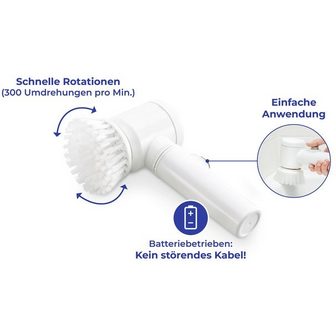 Maximex Reinigungsbürsten-Set 3-in1 (Rinkinys 4-tlg) Elektrinis Šepetėlis valymui 3 Aufsätze batteriebetrieben kabellos
