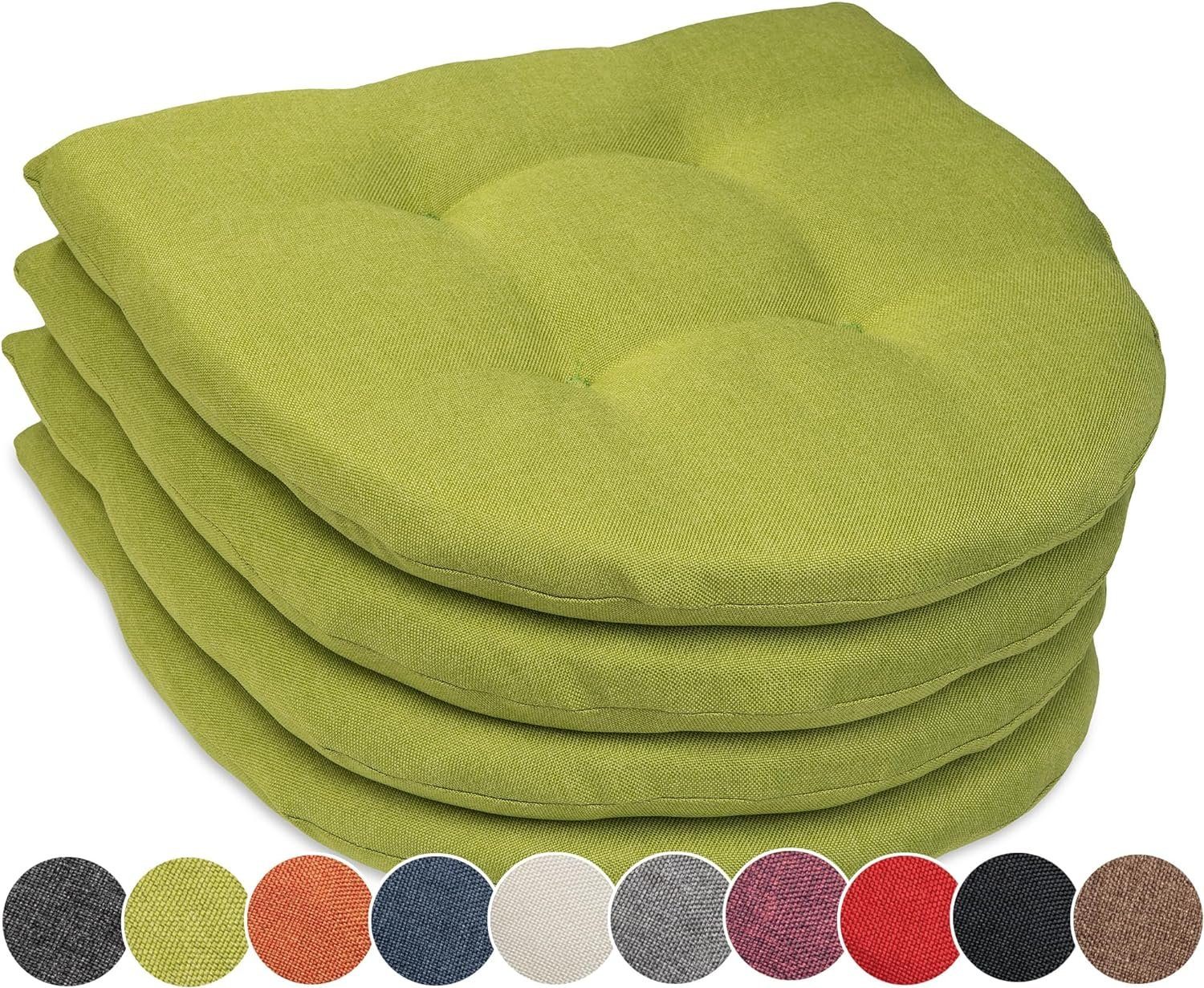 sunnypillow Подушка для стула 4er Set Auflage 40x40 für Stühle, Bänke in Haus und Garten dick 5cm, Подушки Sitzauflage Stuhlauflage Gartenkissen Esszimmerstuhl