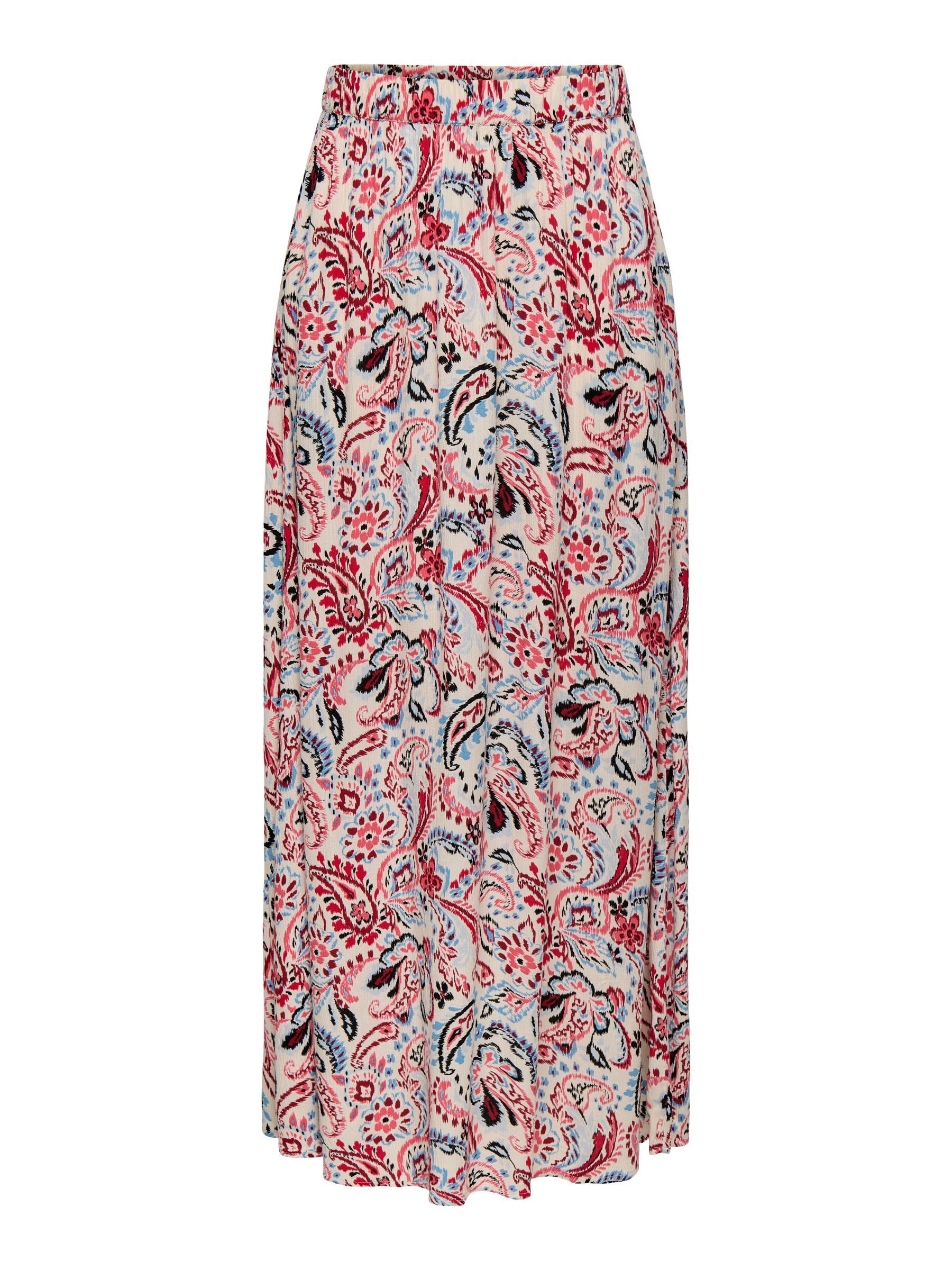 JACQUELINE de YONG Sommerrock Elegantes, gemustertes Design mit fließendem günstig online kaufen
