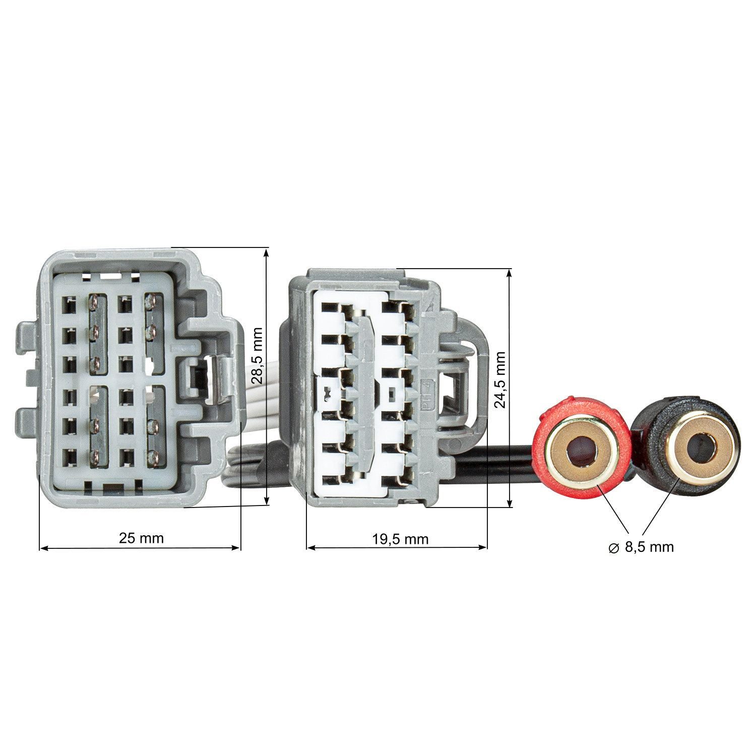 tomzz Audio AUX-IN Adapter passt für Ford Focus Fiesta JA8 auf Cinch RCA KFZ Adapter