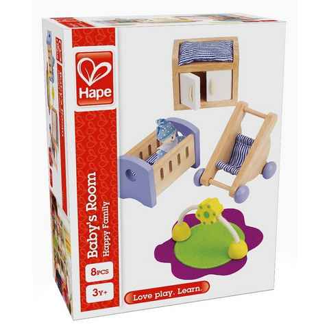 Hape Puppenhausmöbel Babyzimmer (Set, 8tlg)