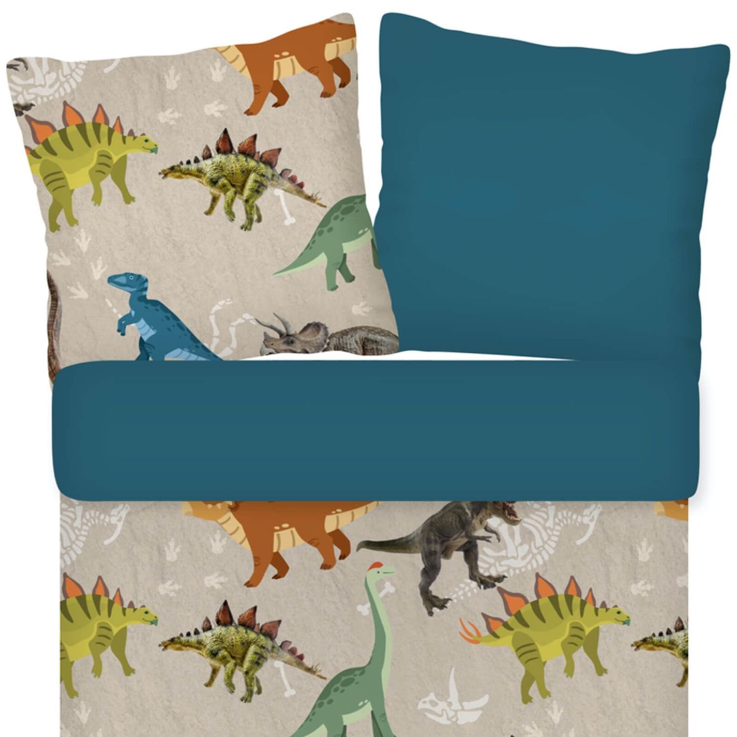 ESPiCO Kinderbettwäsche Dinosaurier Trendy Bedding, Baumwolle, 2 teilig, Ur günstig online kaufen