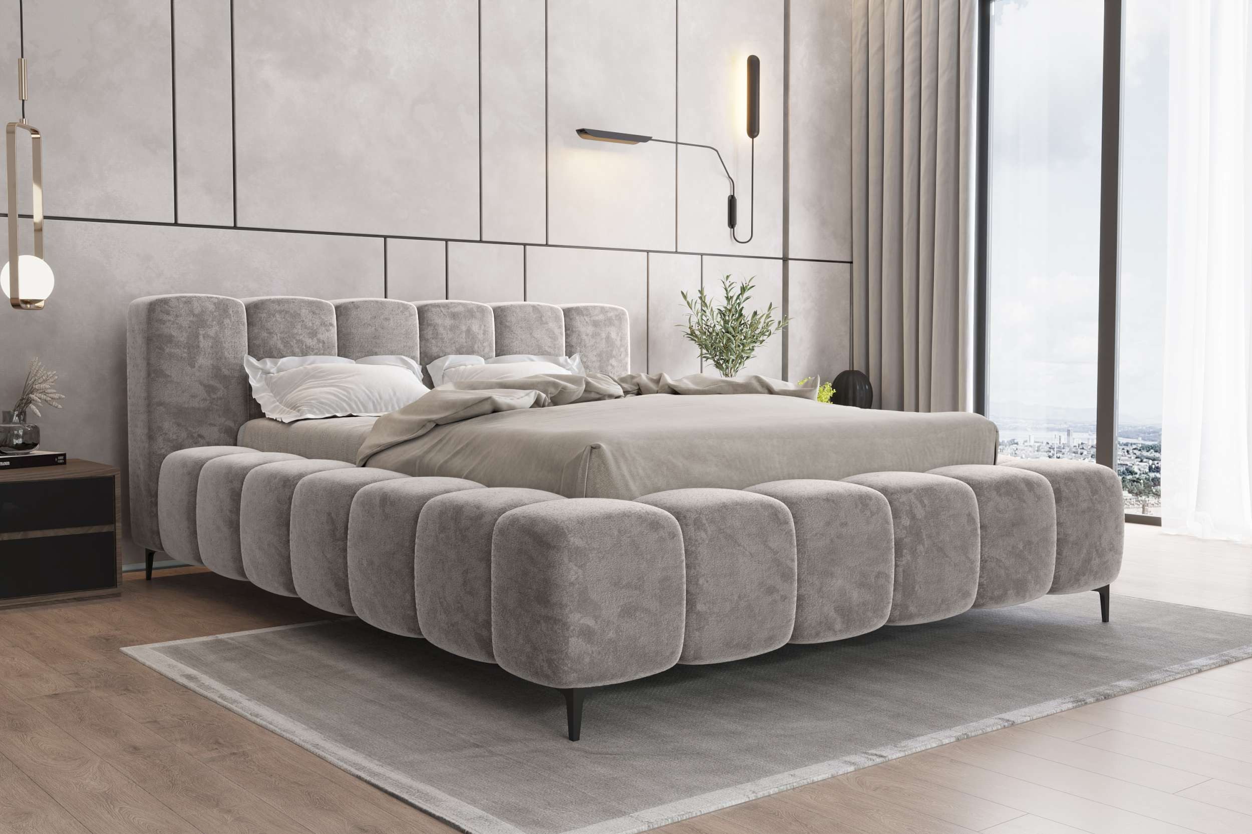 99rooms Polsterbett Cozy (Schlafzimmerbett, Bett), 140/160/180x200 günstig online kaufen