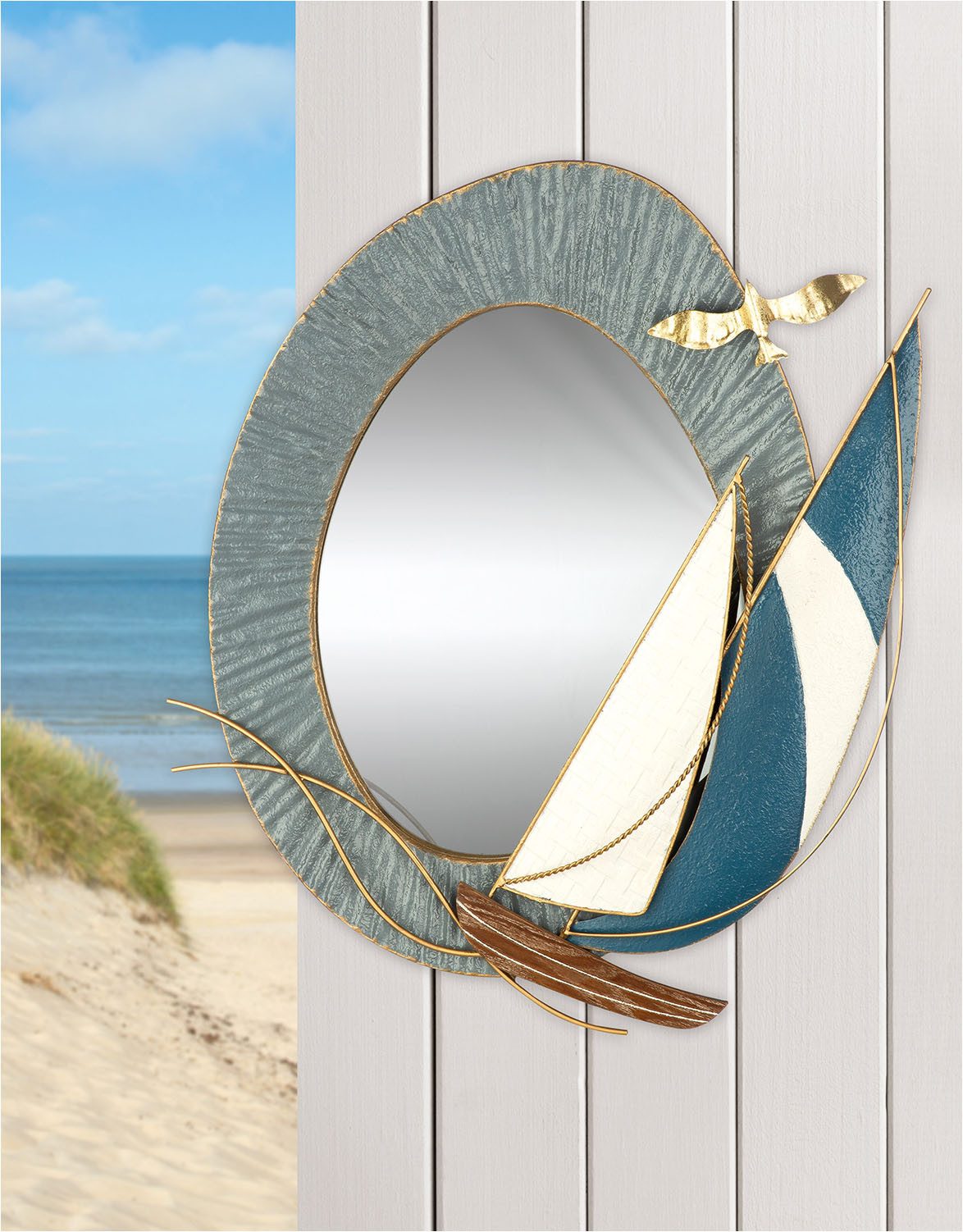 GILDE Wandspiegel Spiegel Bootstour, 2 Aufhängevorrichtungen