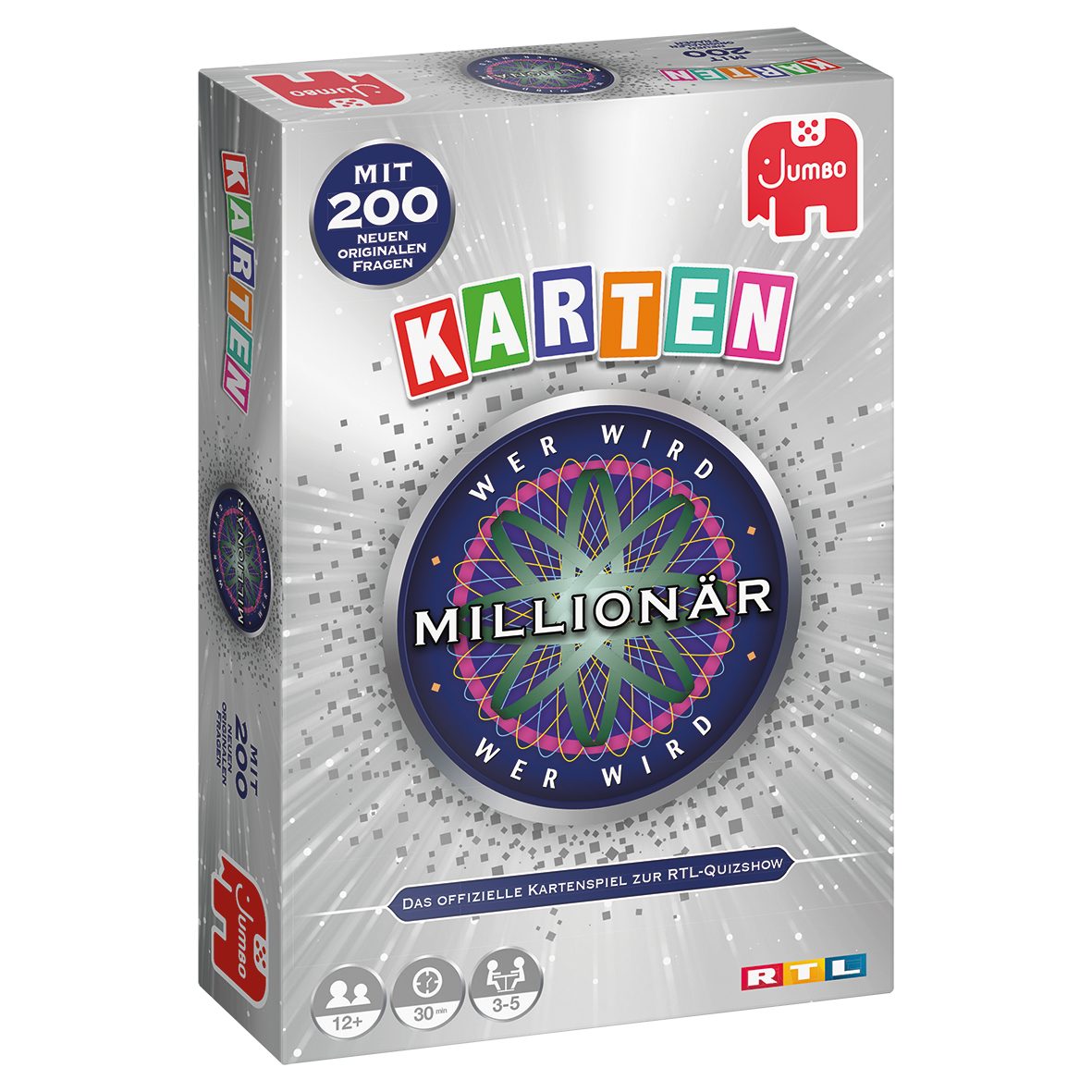 Jumbo Игры Spiel Wer wird Millionär Kartenspiel, JUMBO 19777 Wer wird Millionär Kartenspiel, Made in Europe