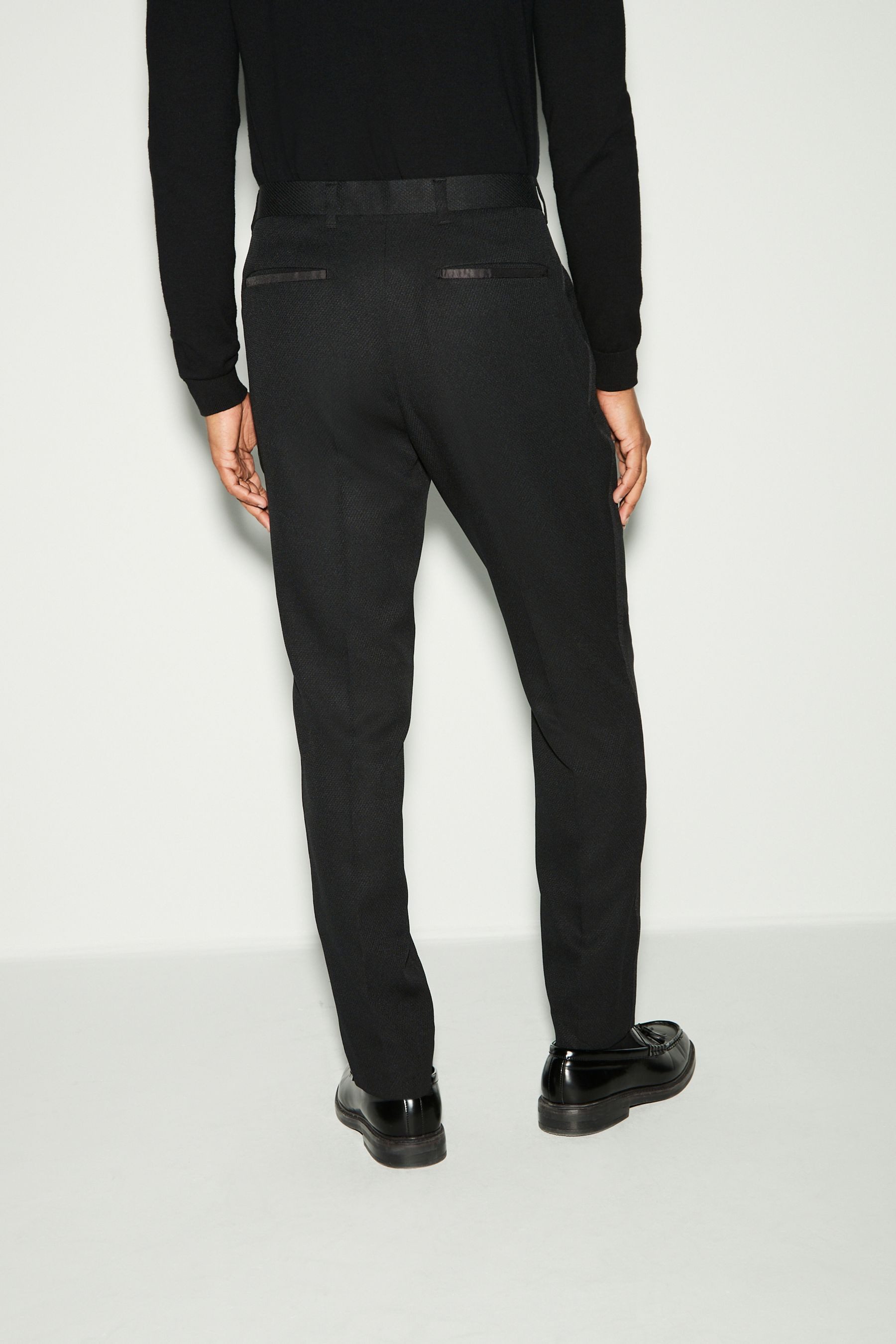 Next Smokinghose Strukturierte Smokinghose mit Zierband (1-tlg) günstig online kaufen